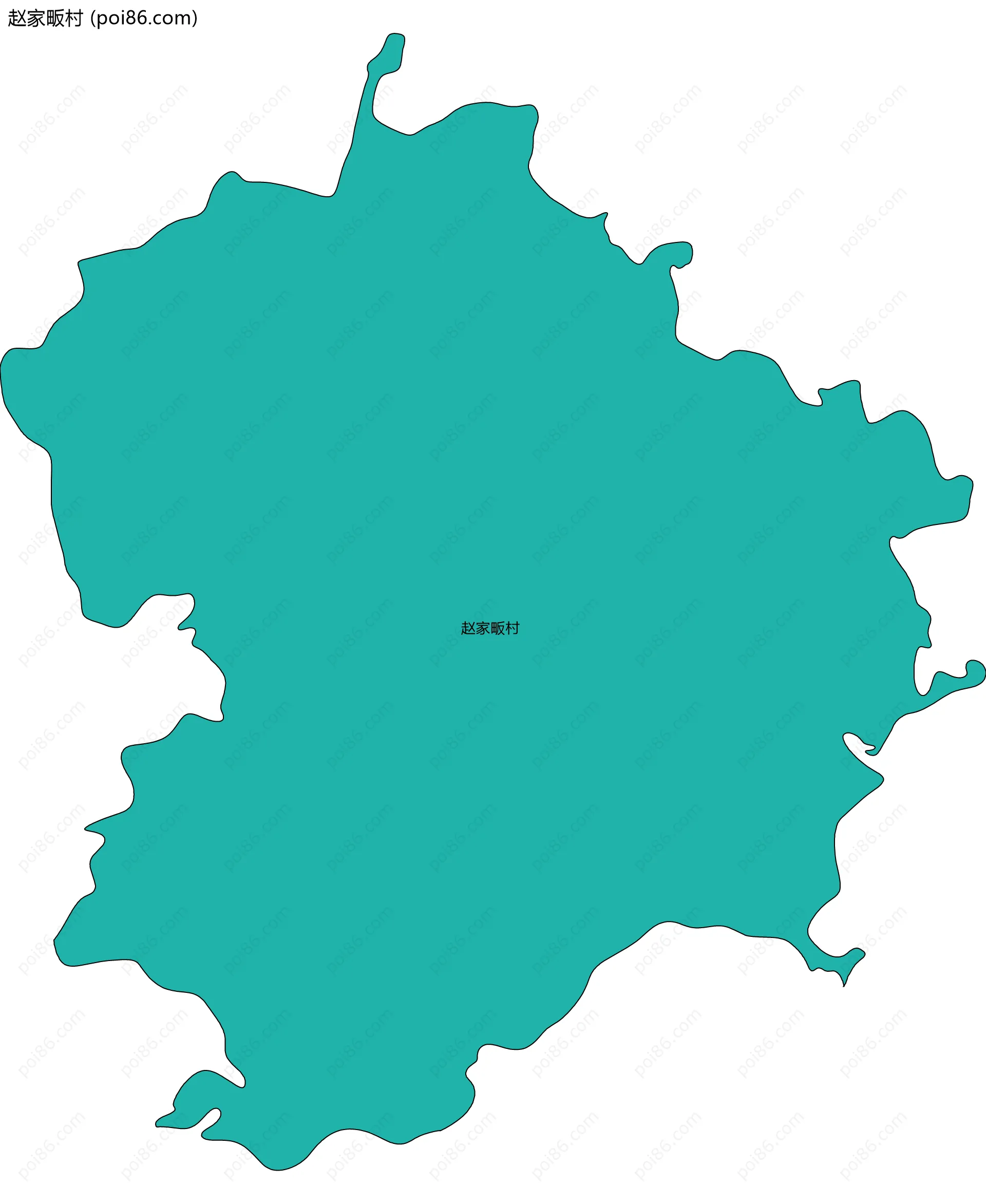 赵家畈村边界地图