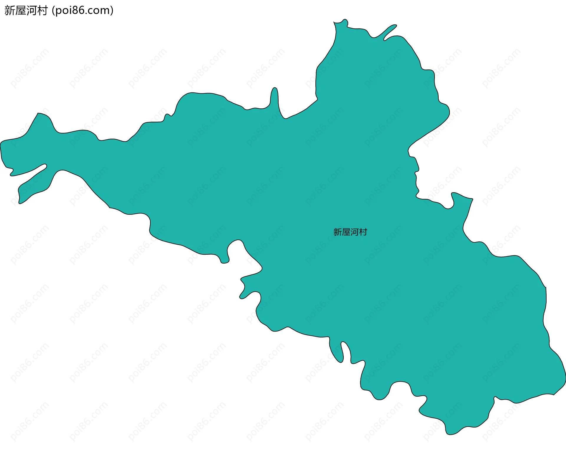 新屋河村边界地图