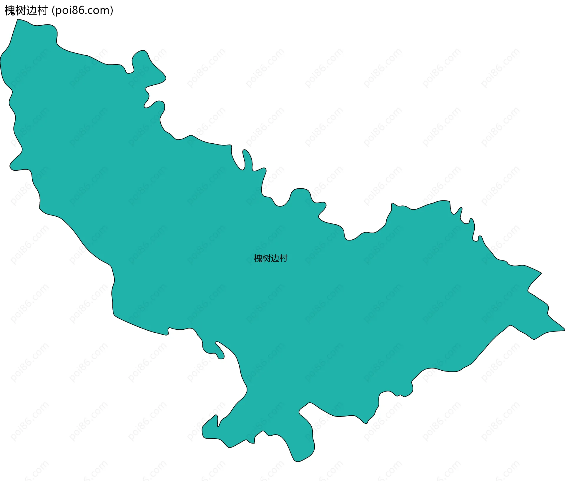 槐树边村边界地图