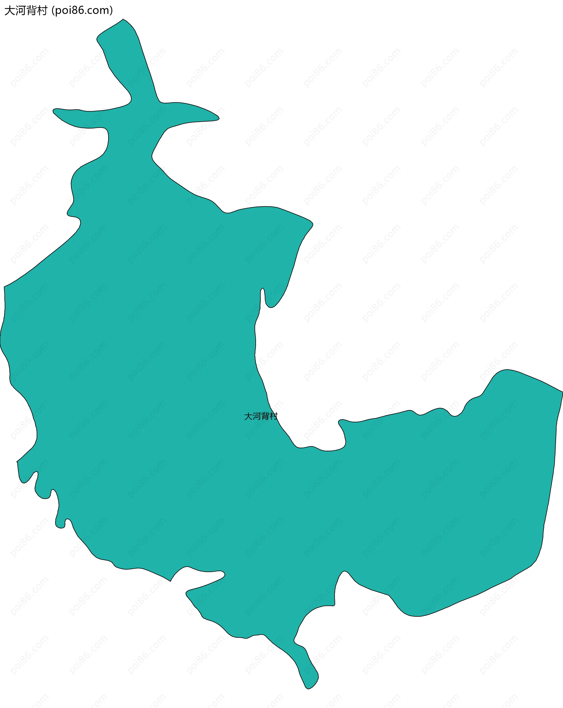 大河背村边界地图