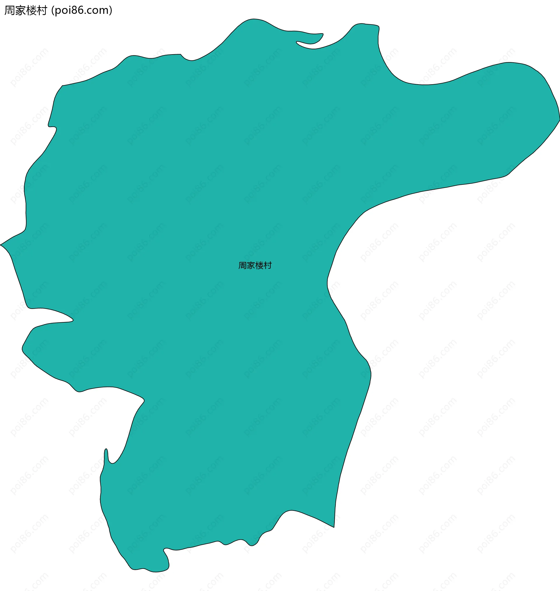 周家楼村边界地图