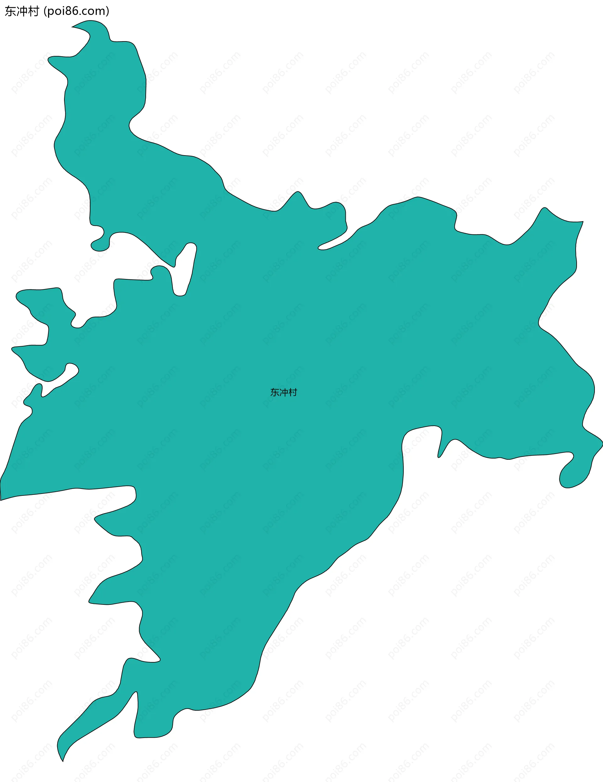 东冲村边界地图