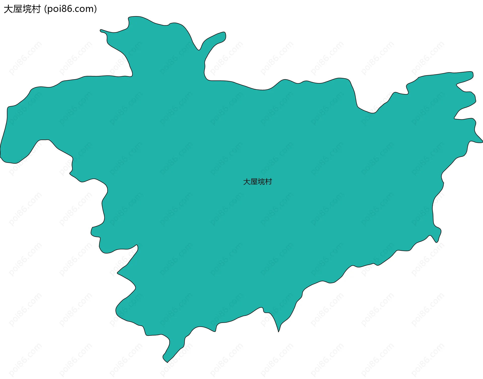 大屋垸村边界地图