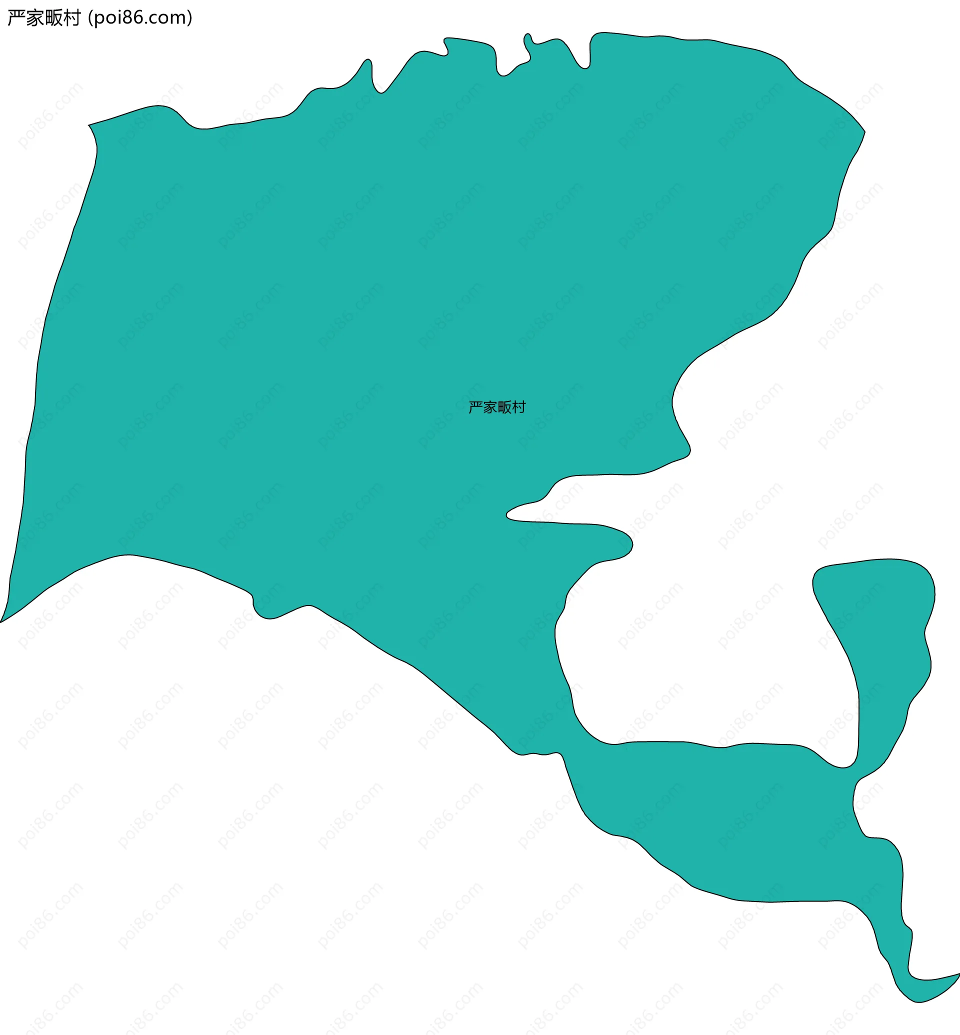 严家畈村边界地图