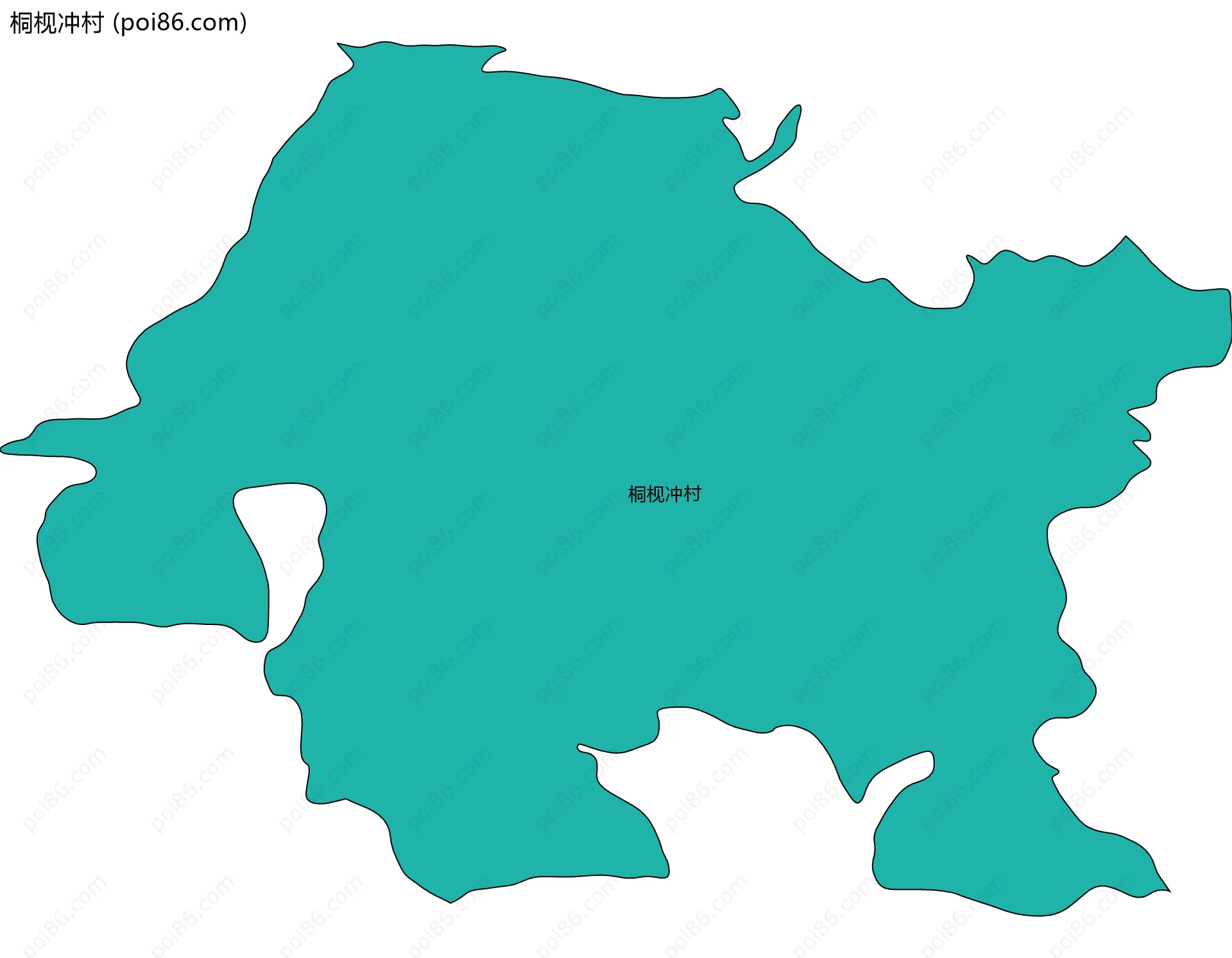 桐枧冲村边界地图