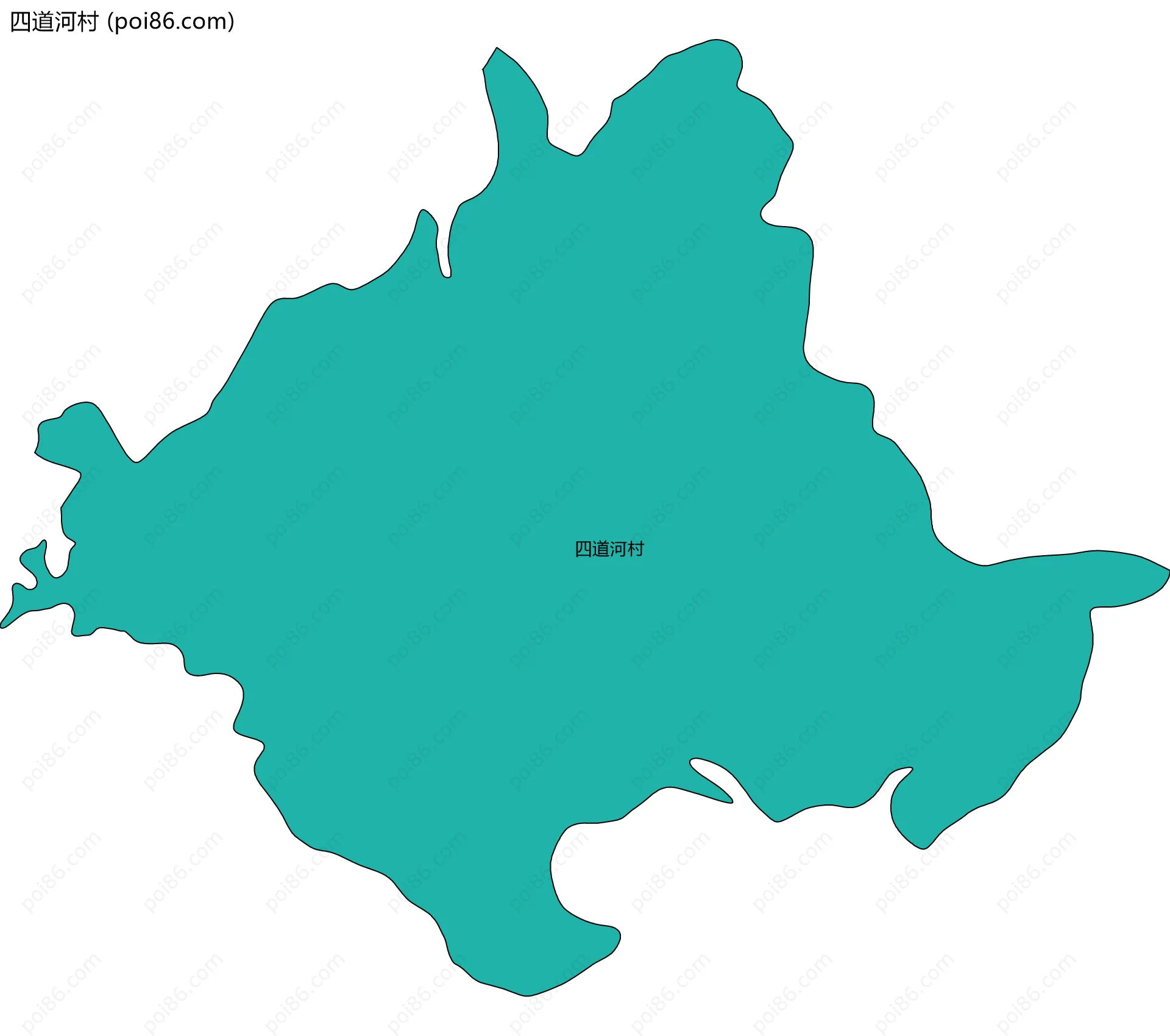 四道河村边界地图