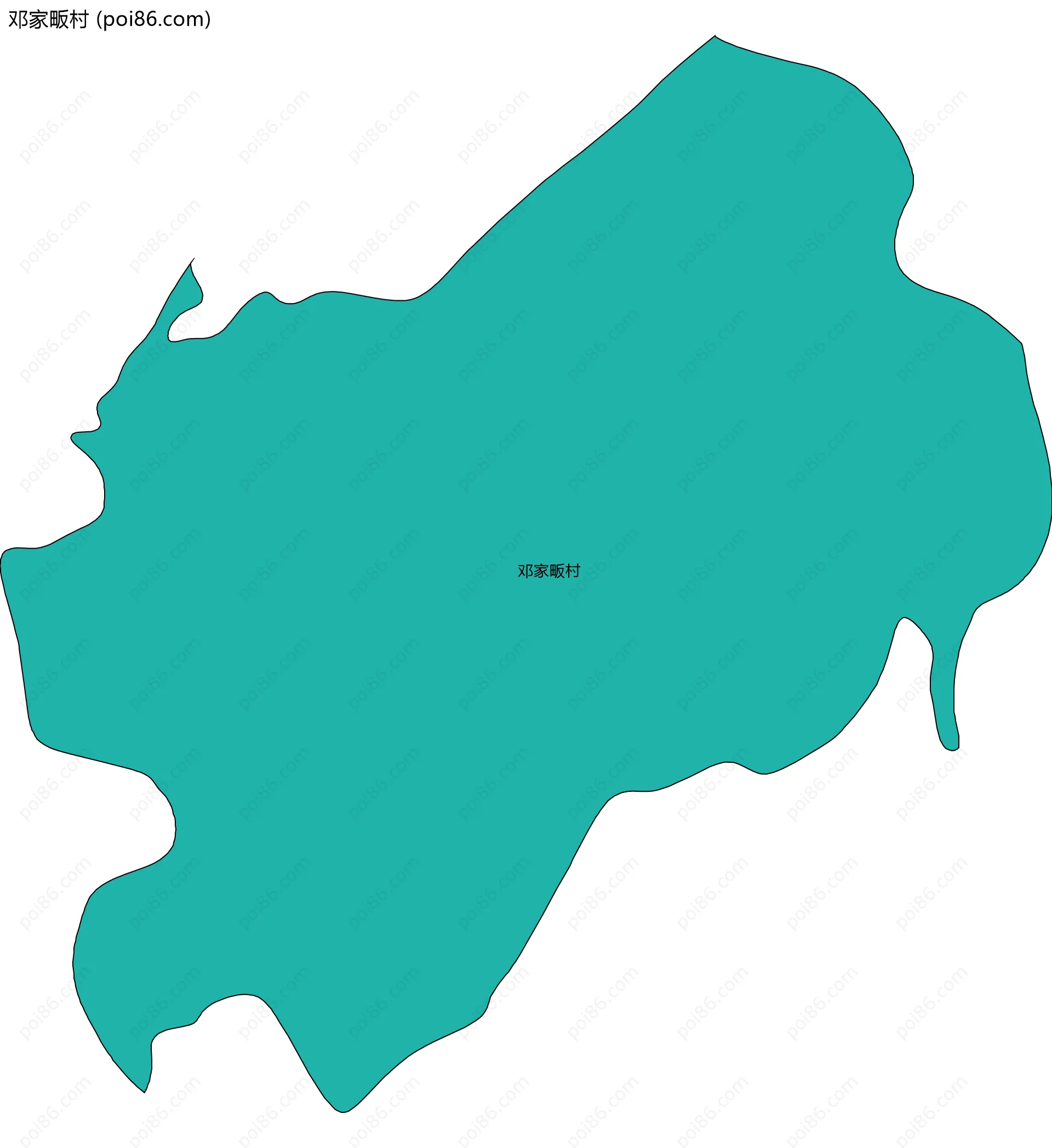 邓家畈村边界地图