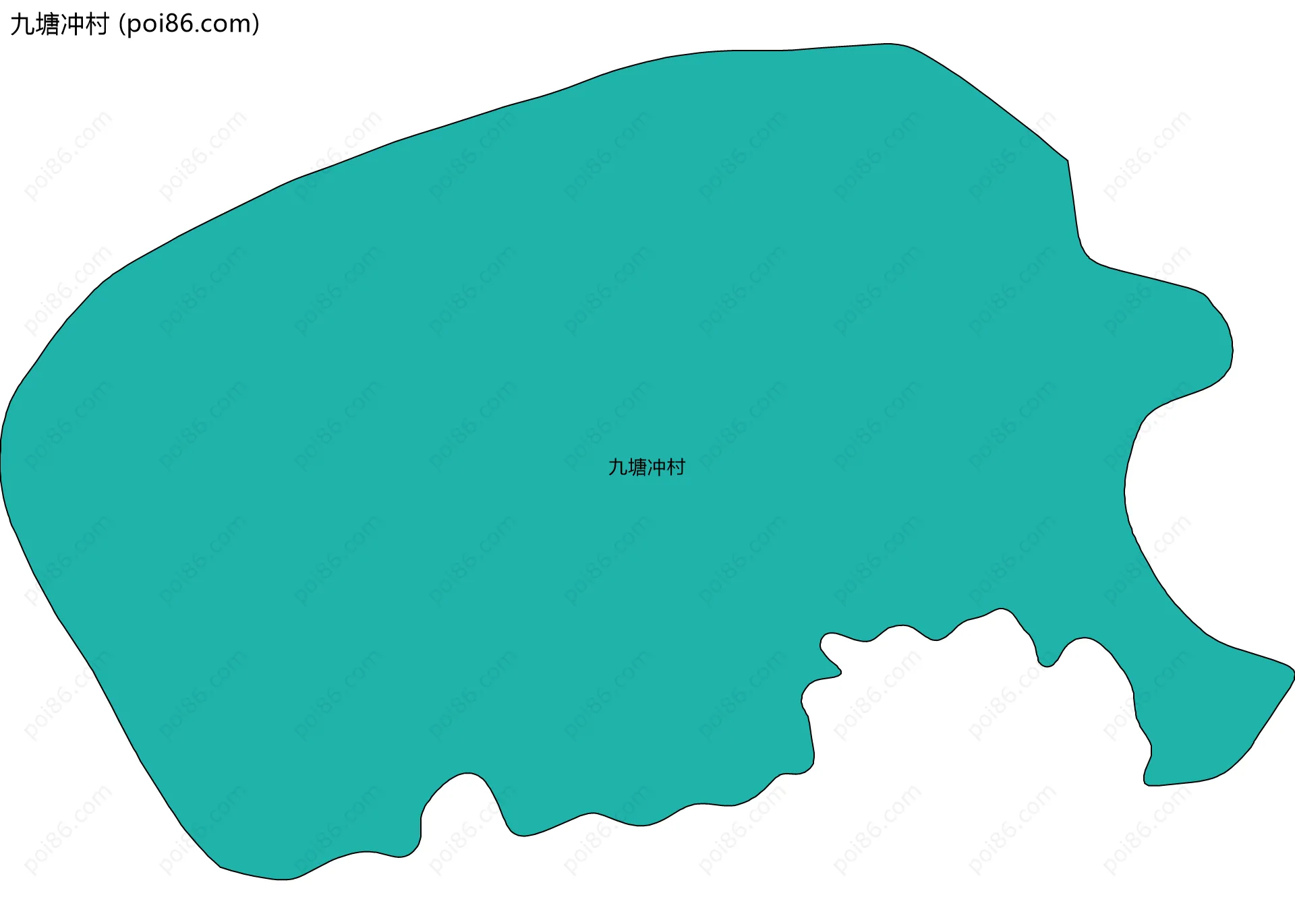 九塘冲村边界地图
