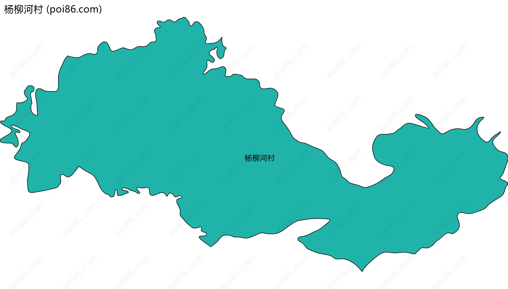 杨柳河村边界地图