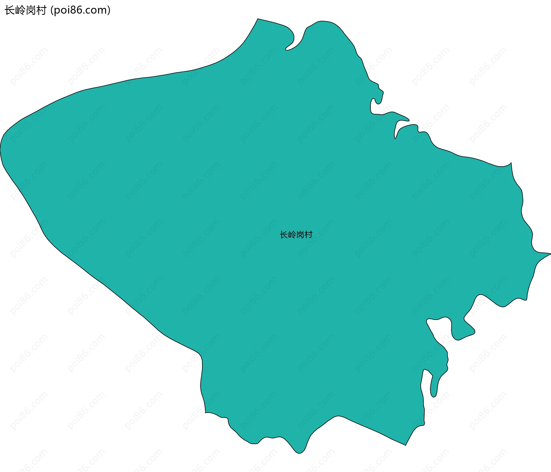 长岭岗村边界地图