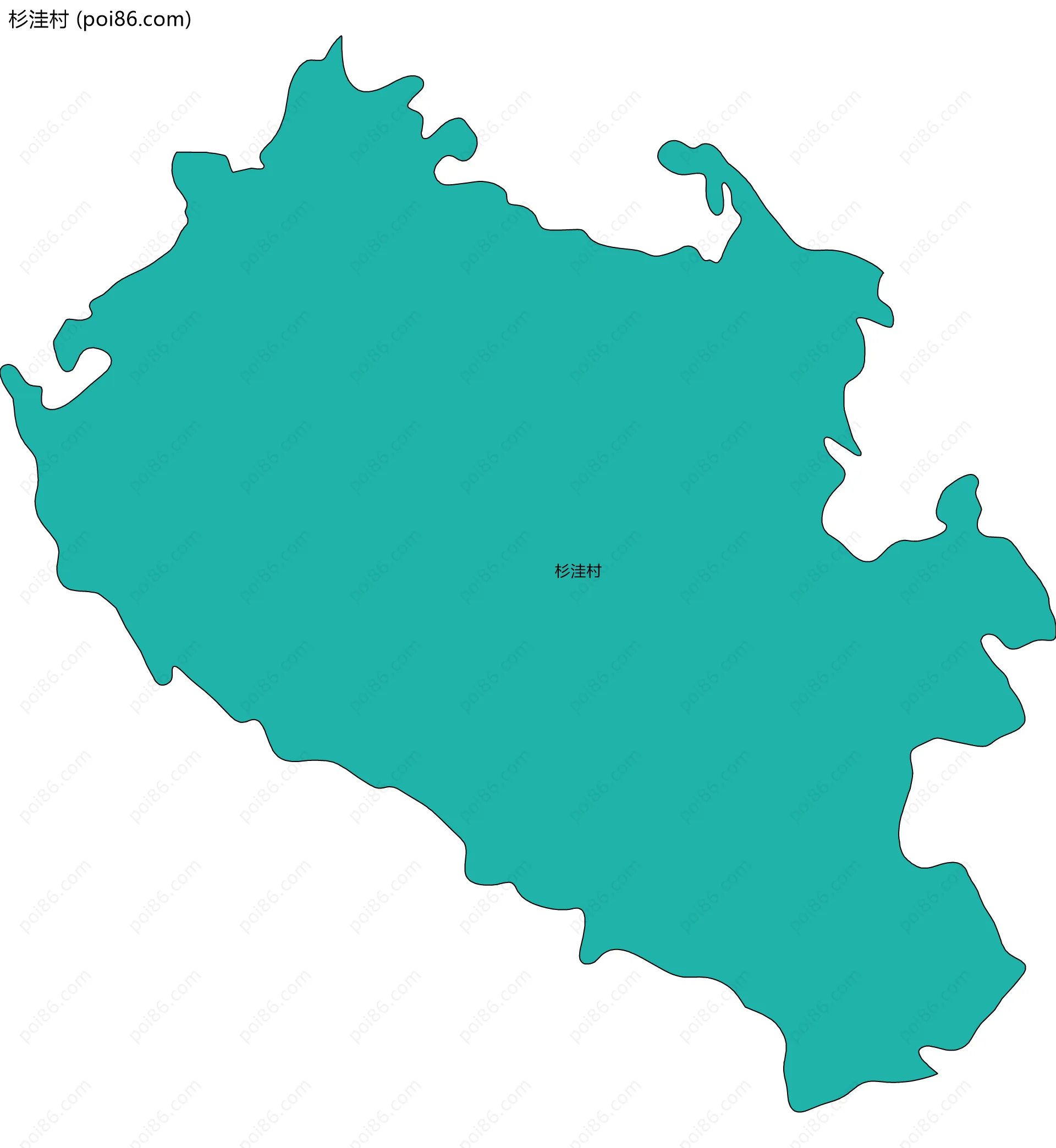 杉洼村边界地图