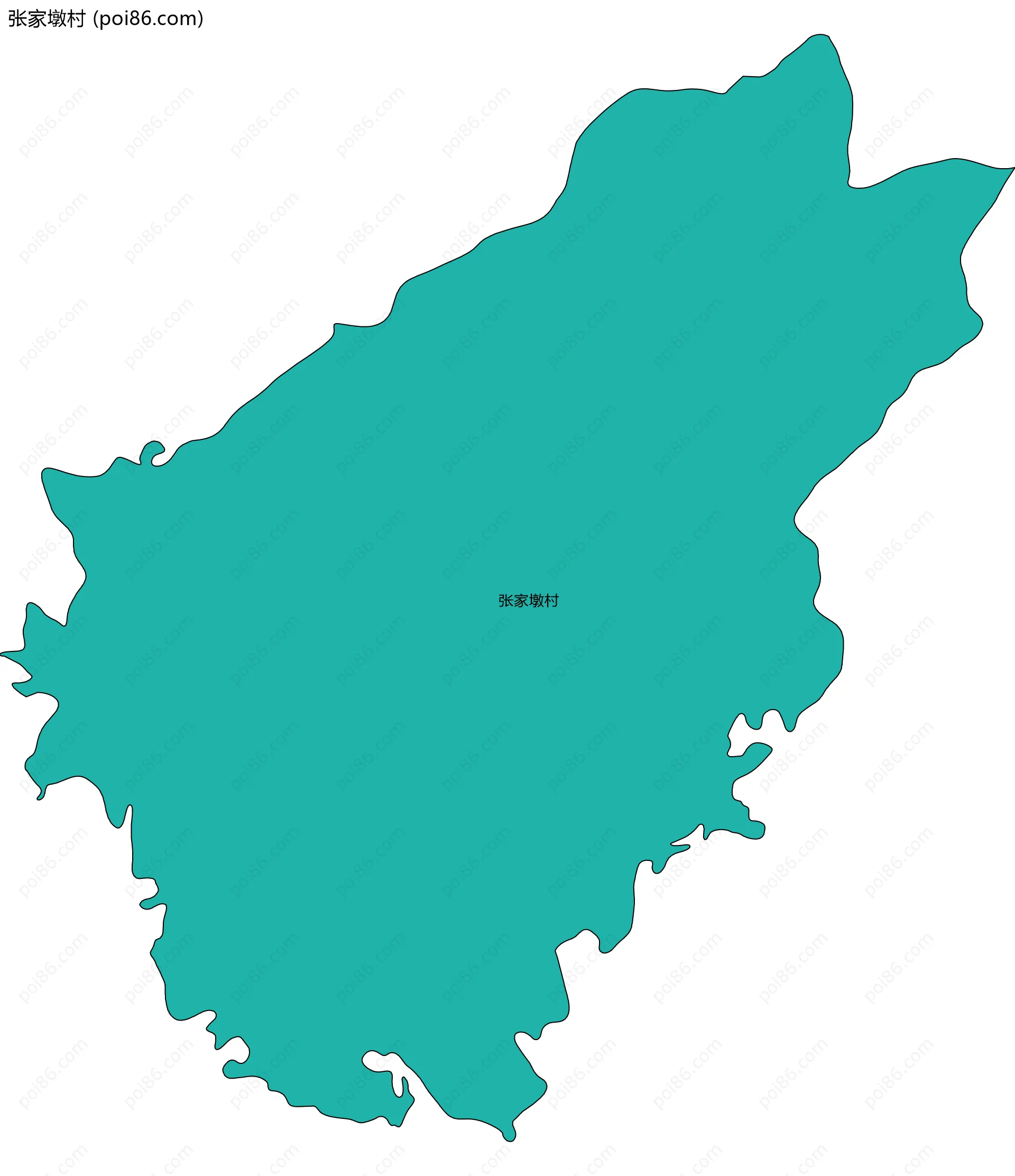 张家墩村边界地图