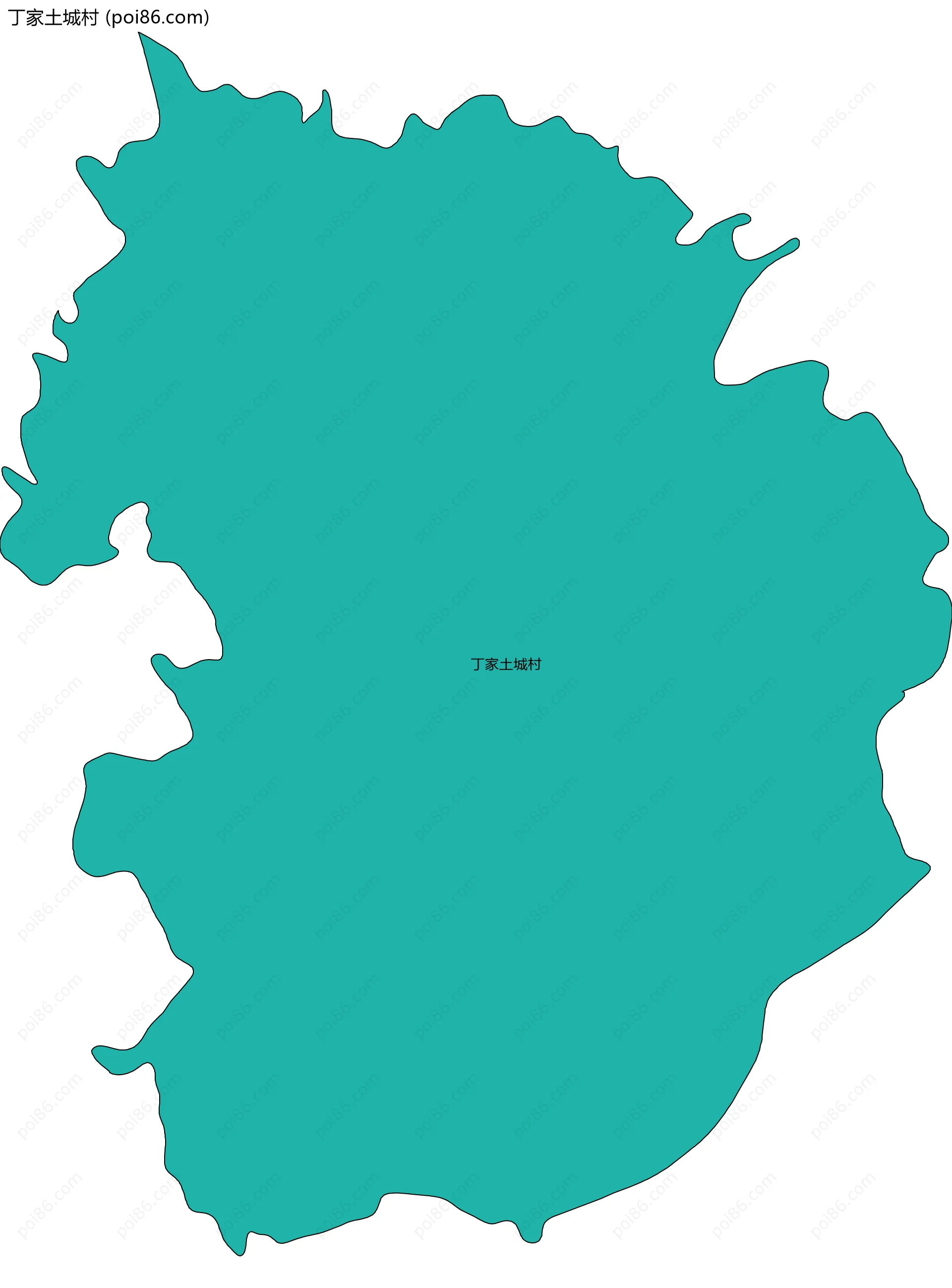 丁家土城村边界地图