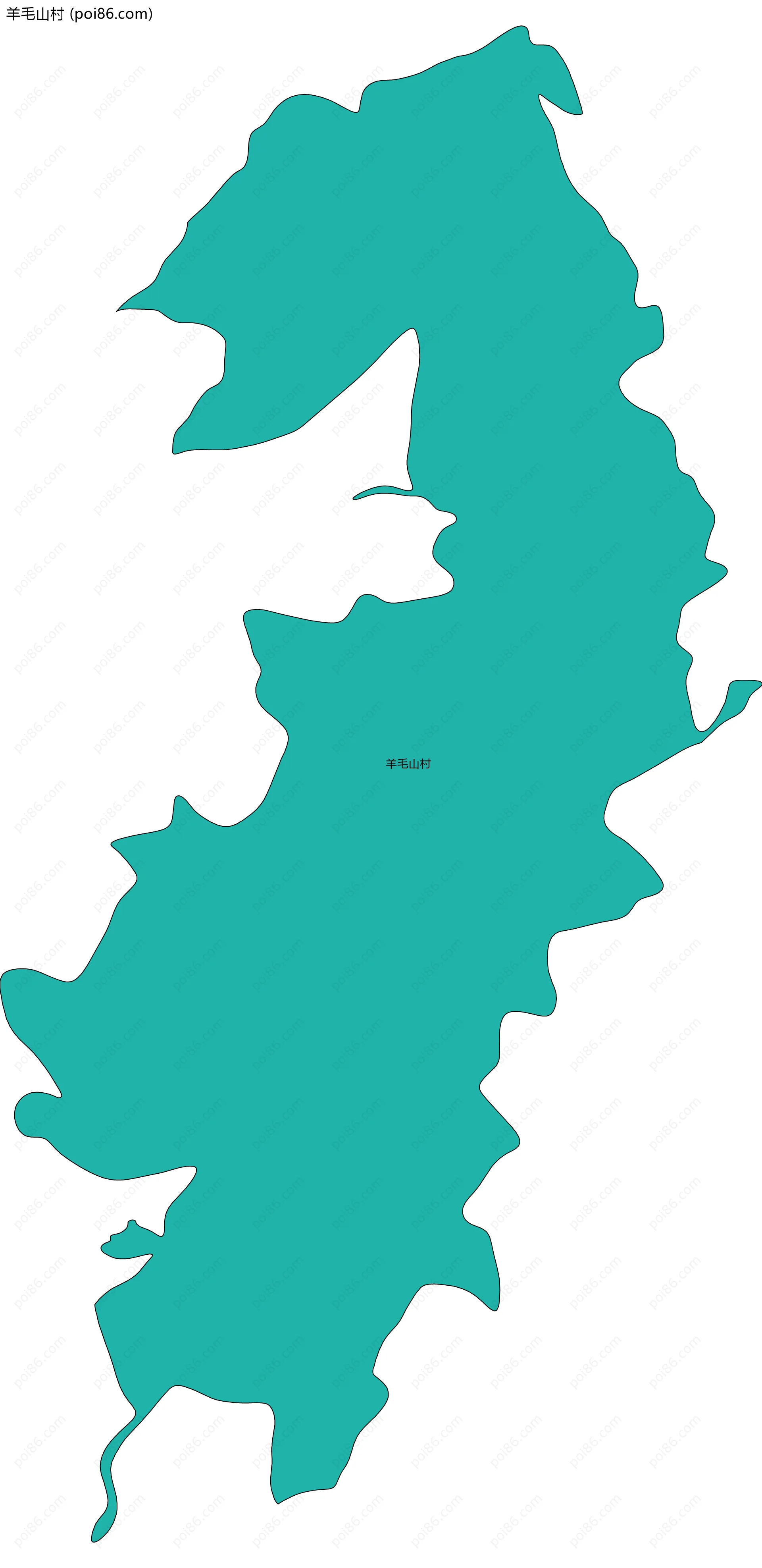 羊毛山村边界地图
