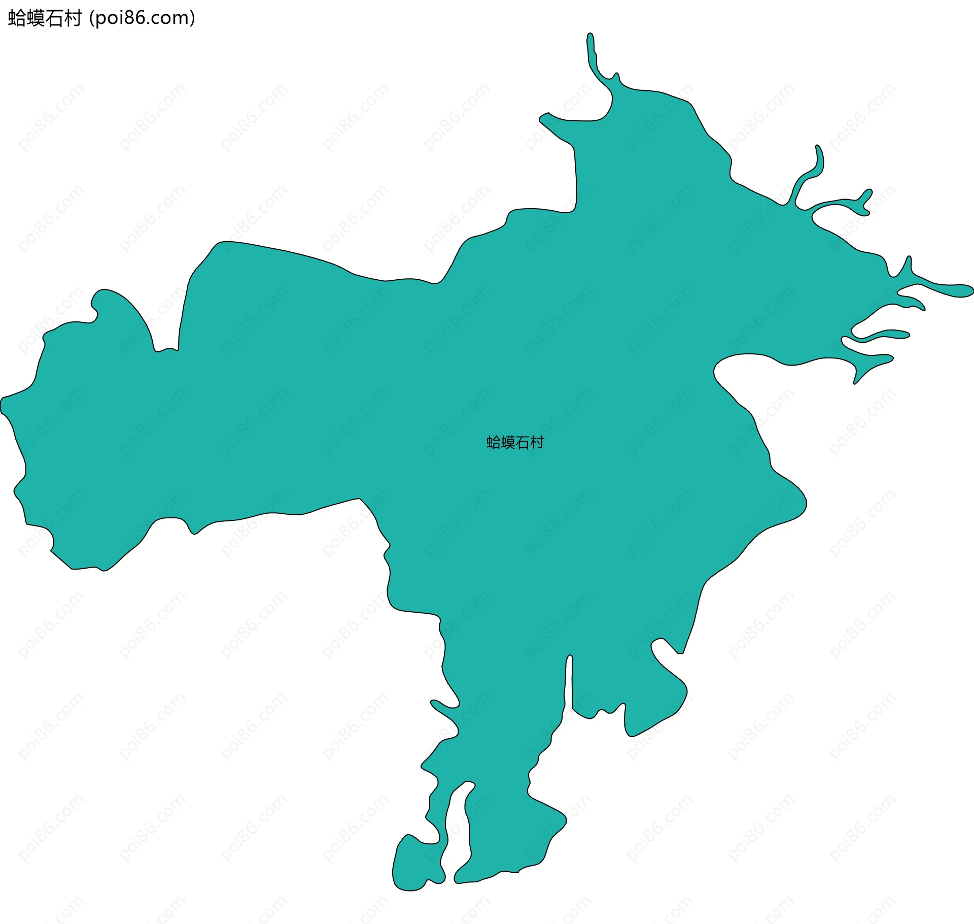 蛤蟆石村边界地图