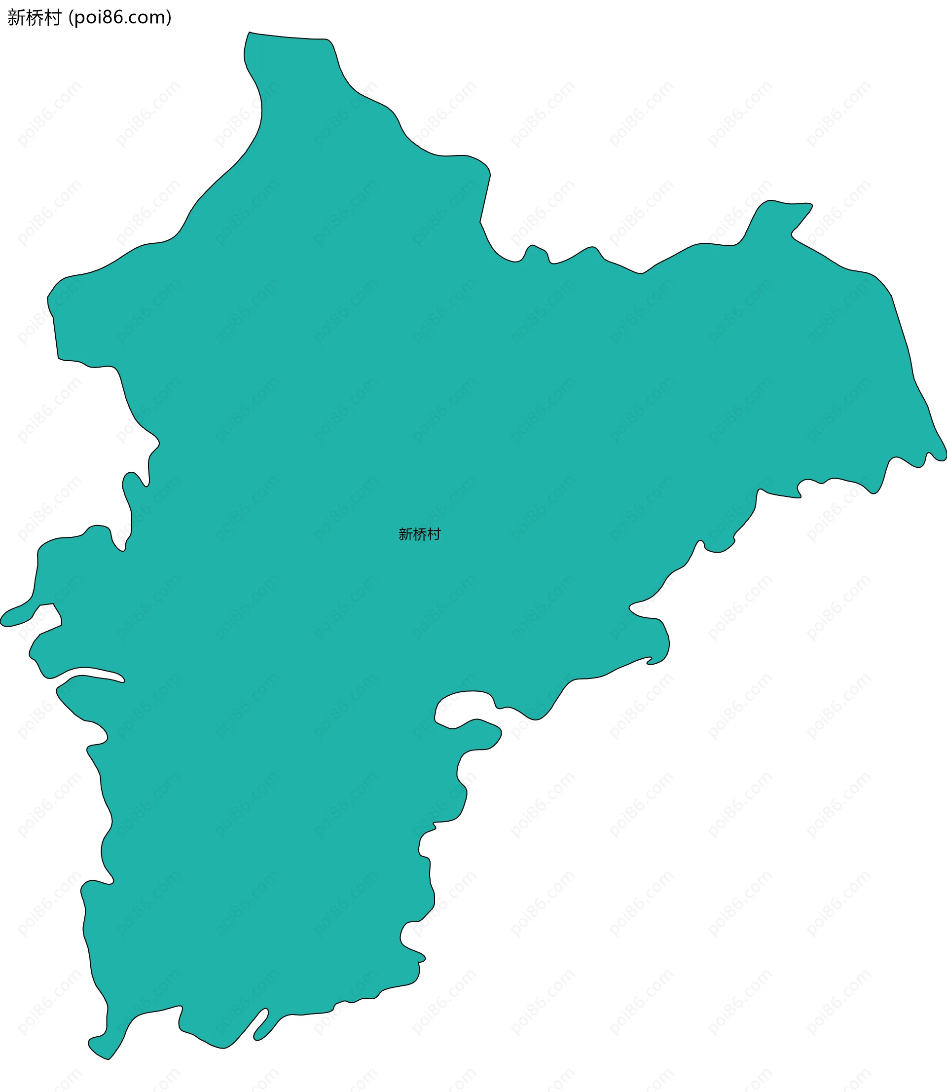 新桥村边界地图