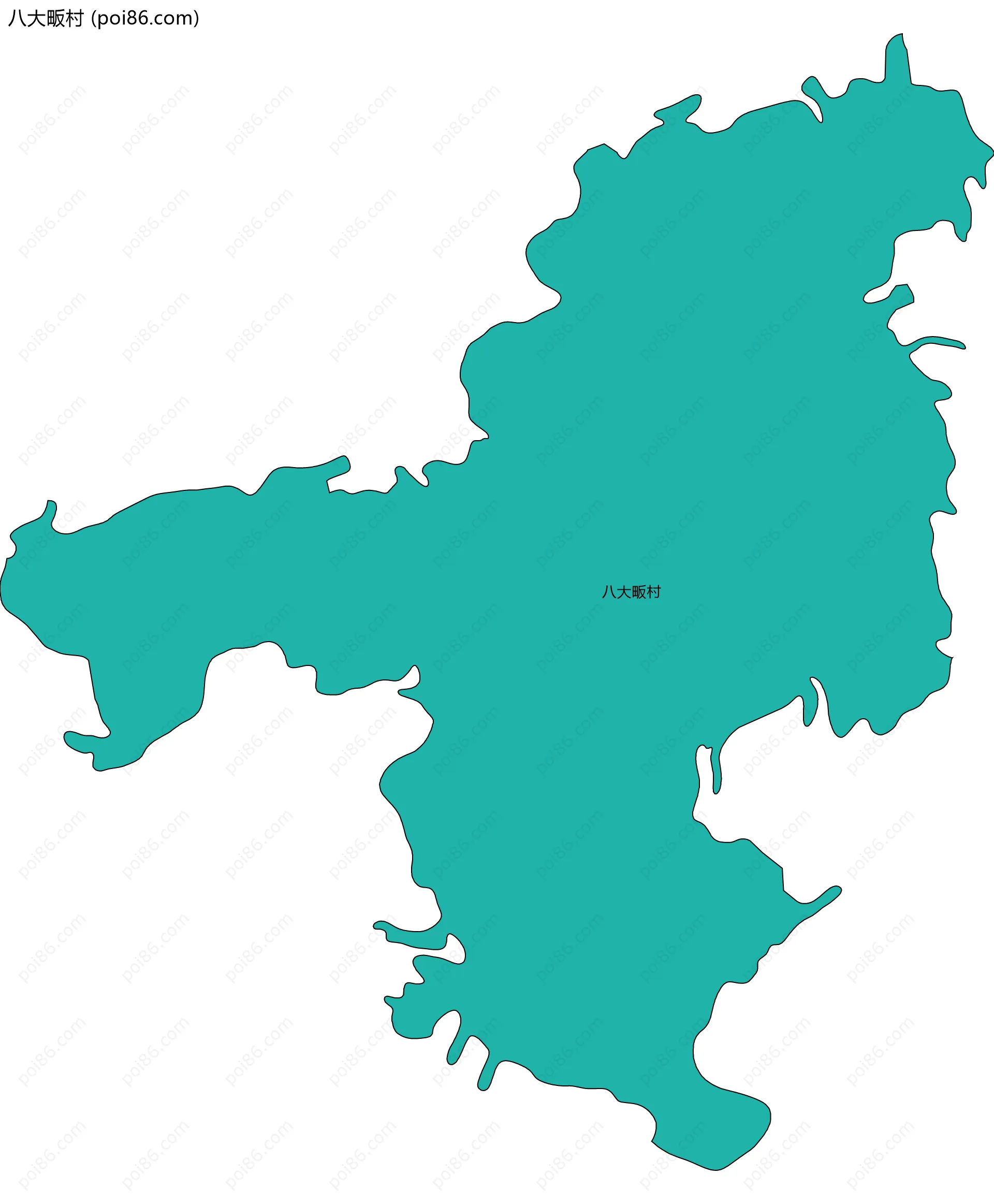 八大畈村边界地图