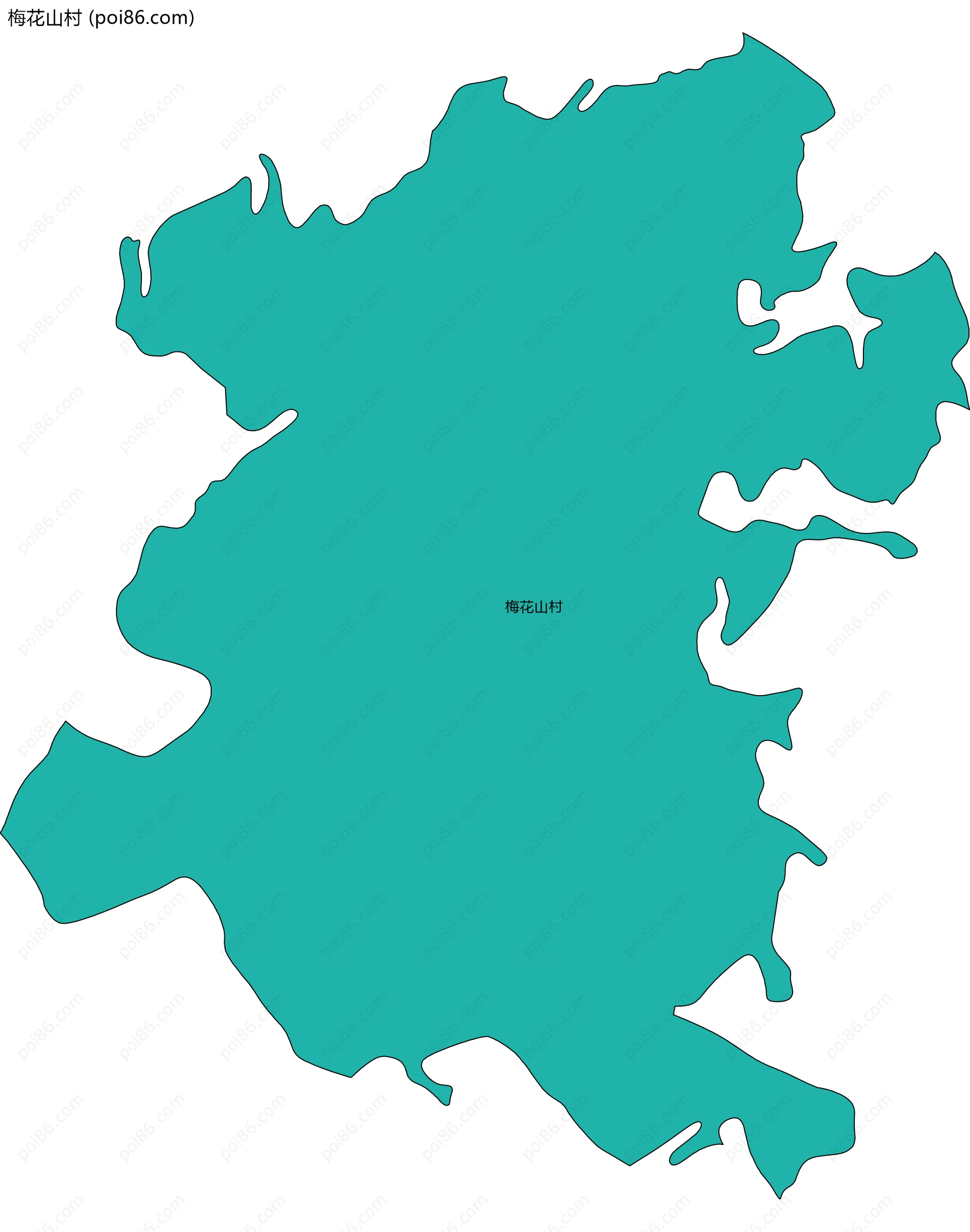 梅花山村边界地图