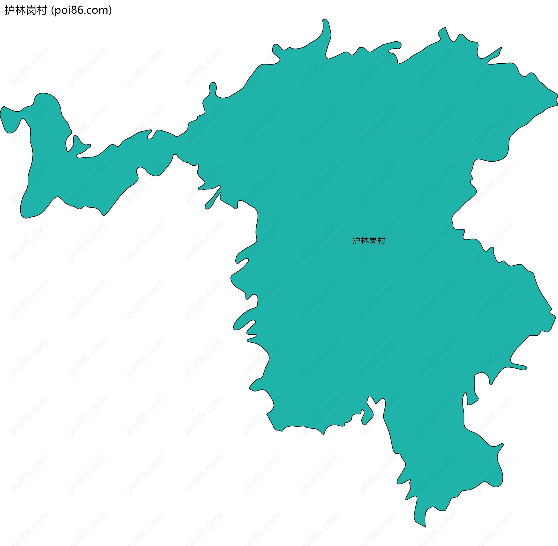 护林岗村边界地图