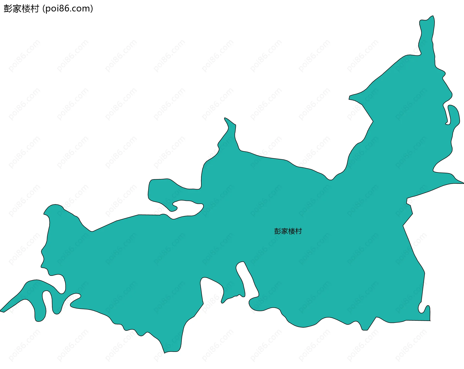 彭家楼村边界地图