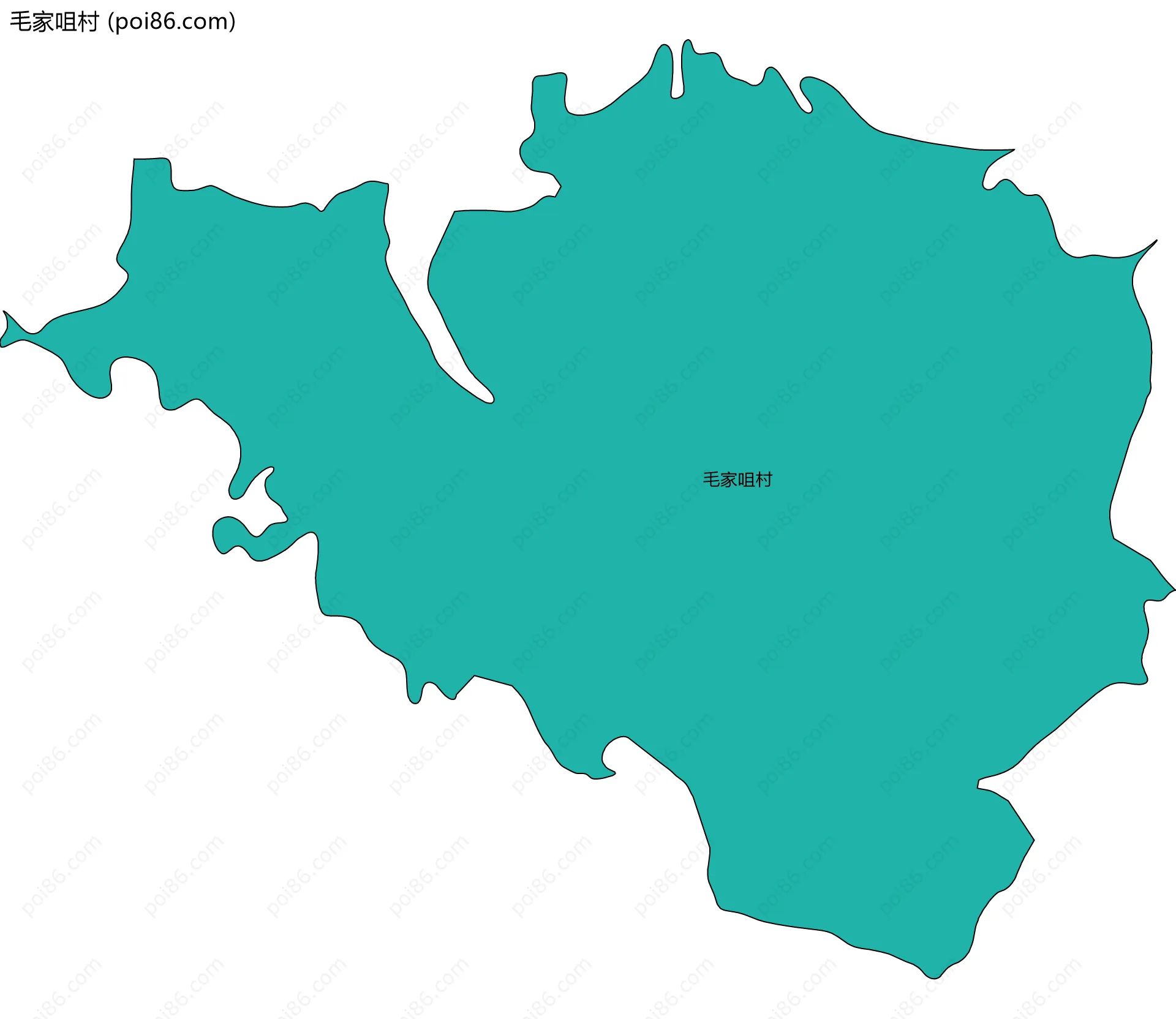 毛家咀村边界地图