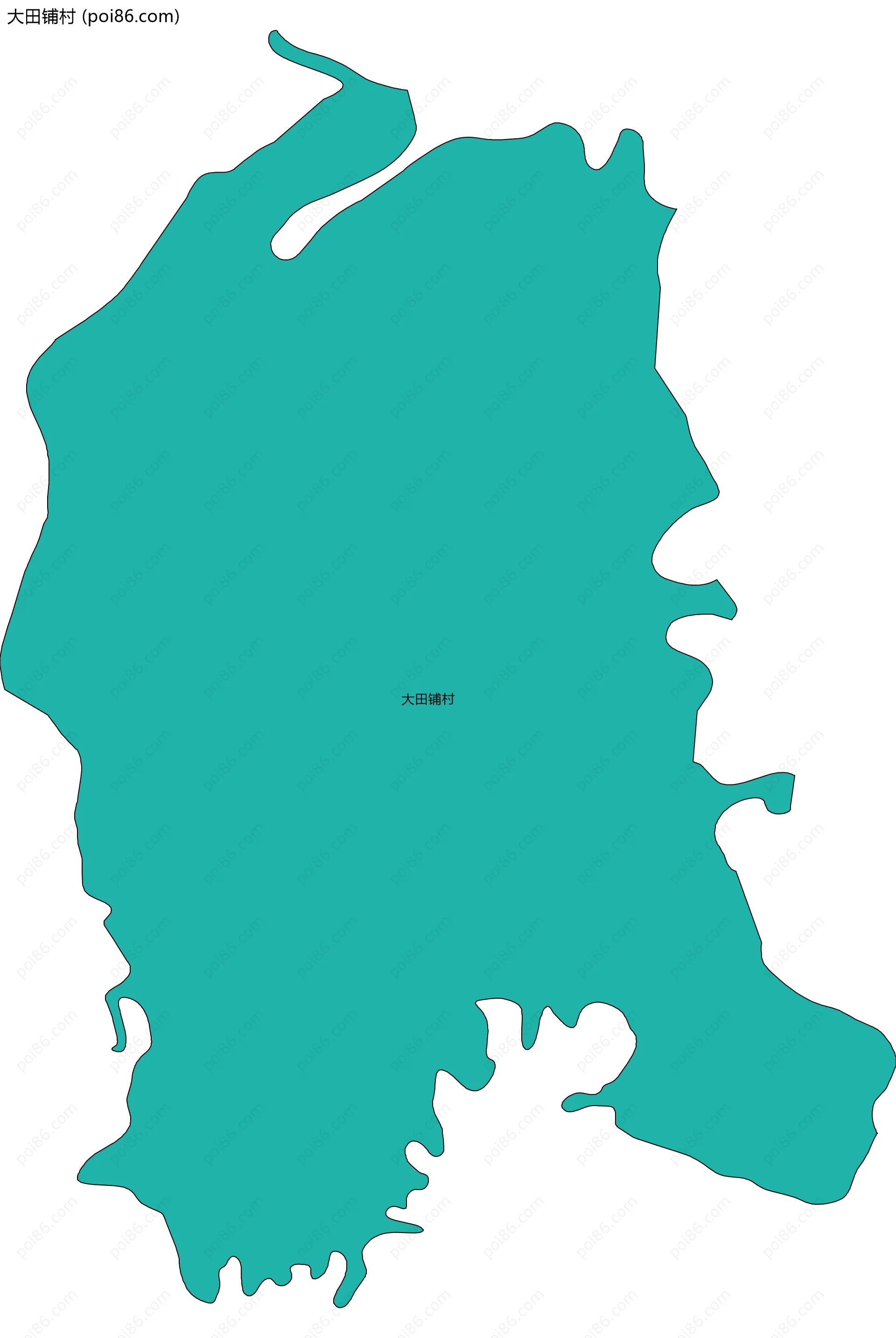 大田铺村边界地图