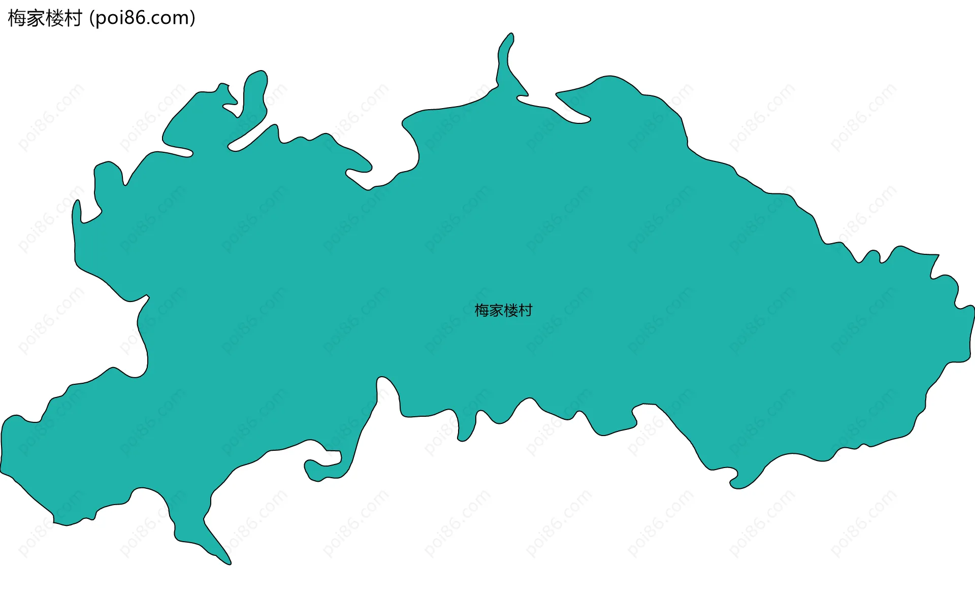 梅家楼村边界地图