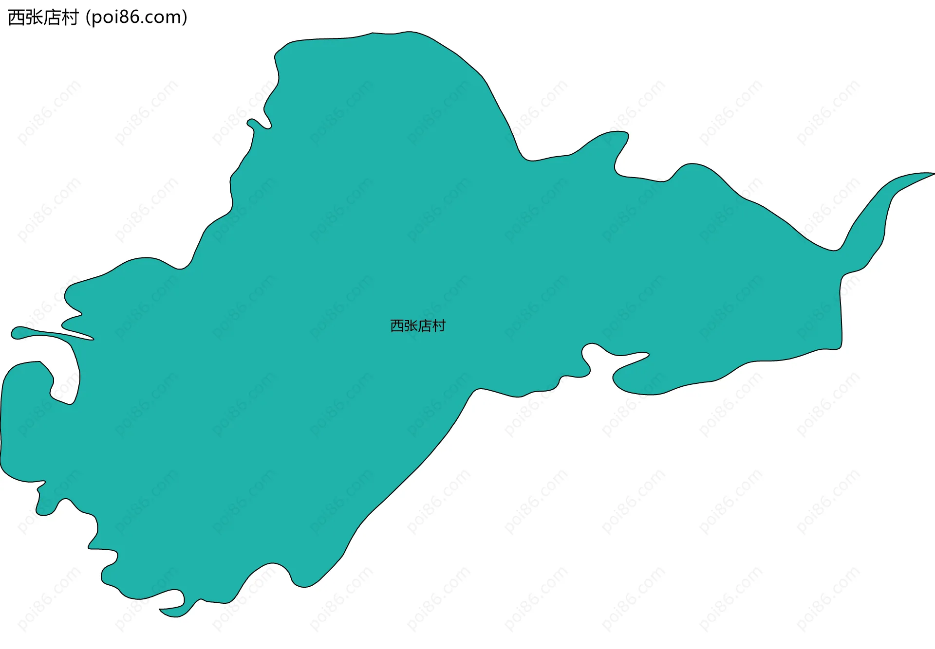 西张店村边界地图