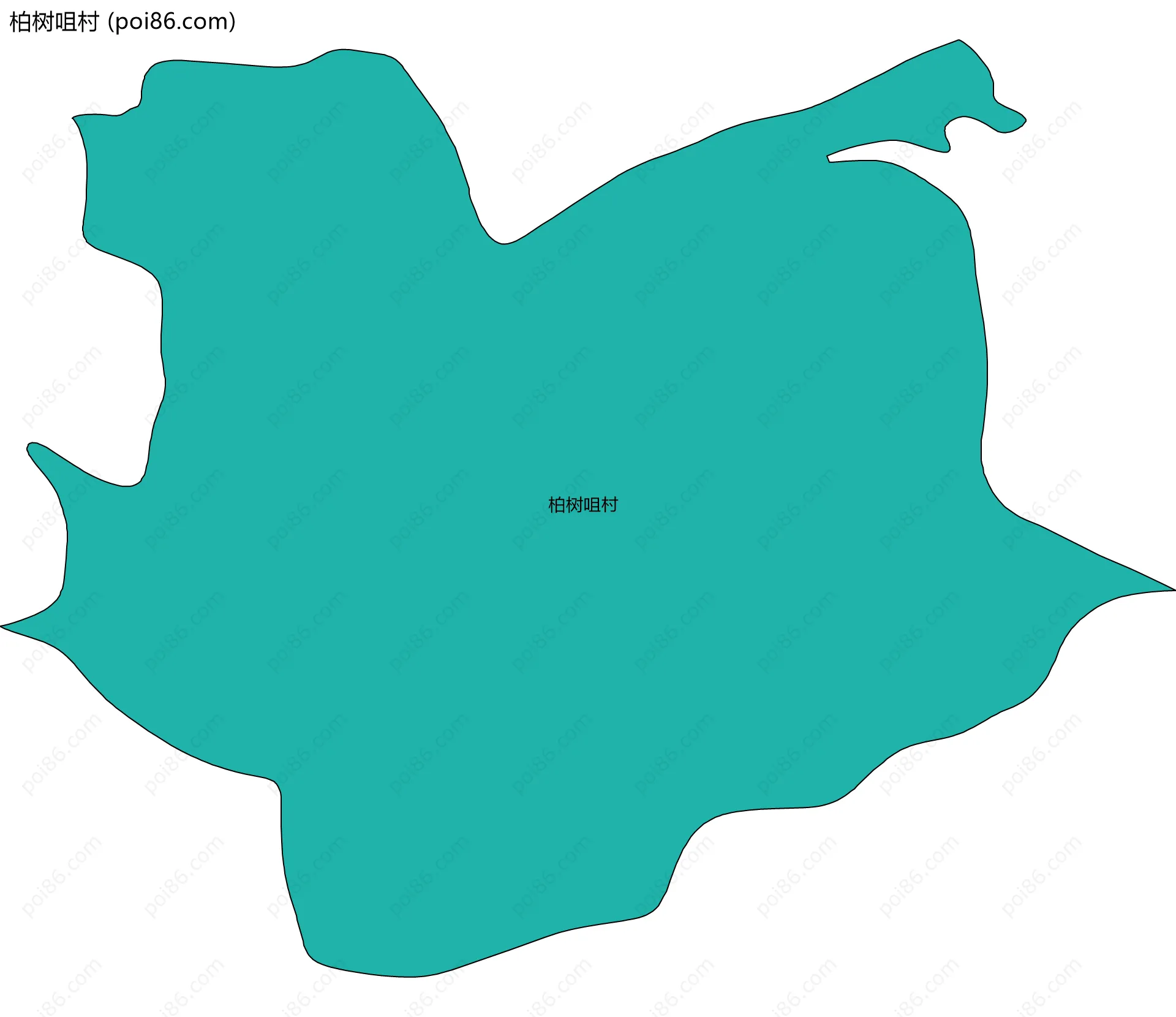 柏树咀村边界地图