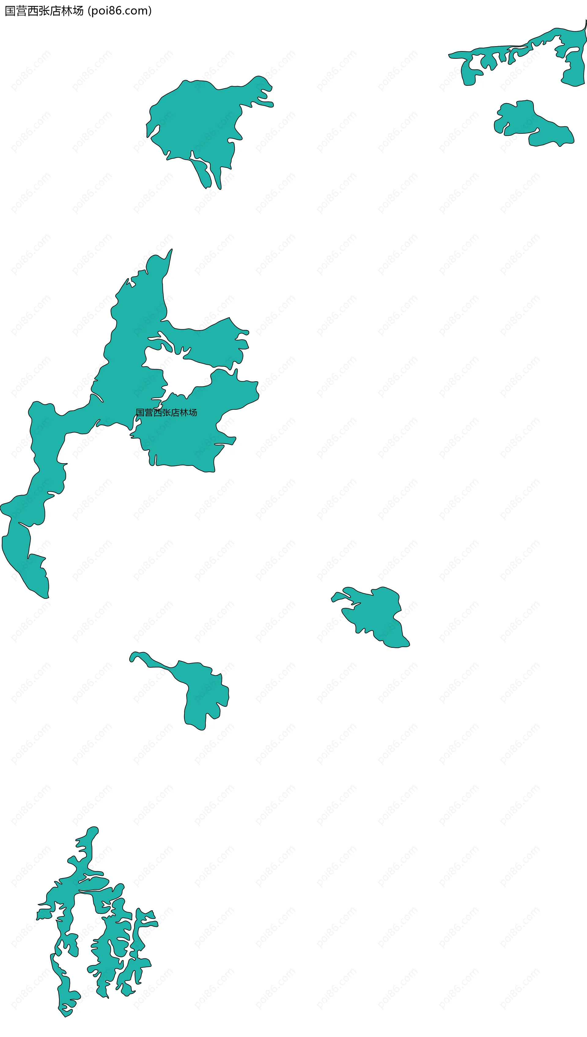 国营西张店林场边界地图