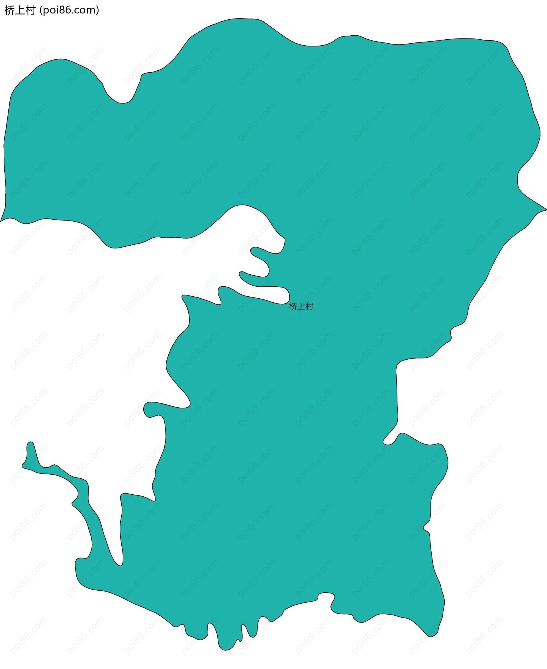 桥上村边界地图