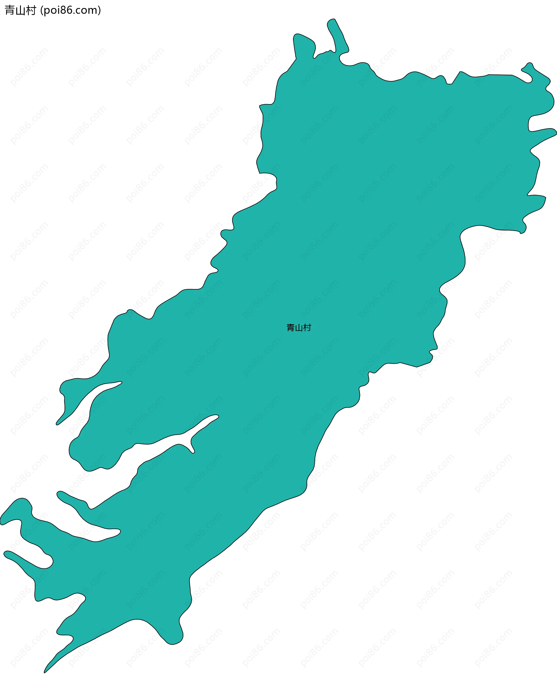 青山村边界地图