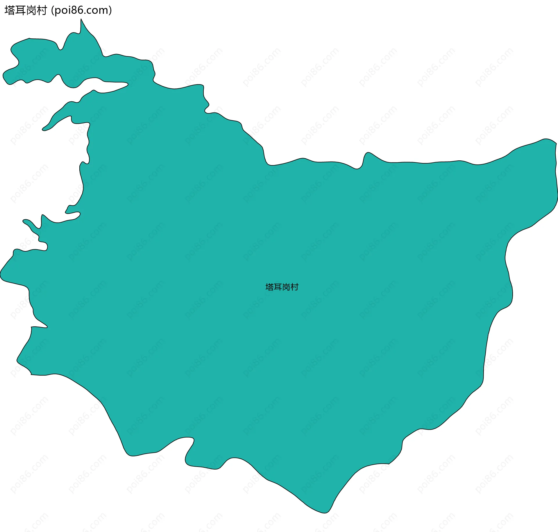 塔耳岗村边界地图
