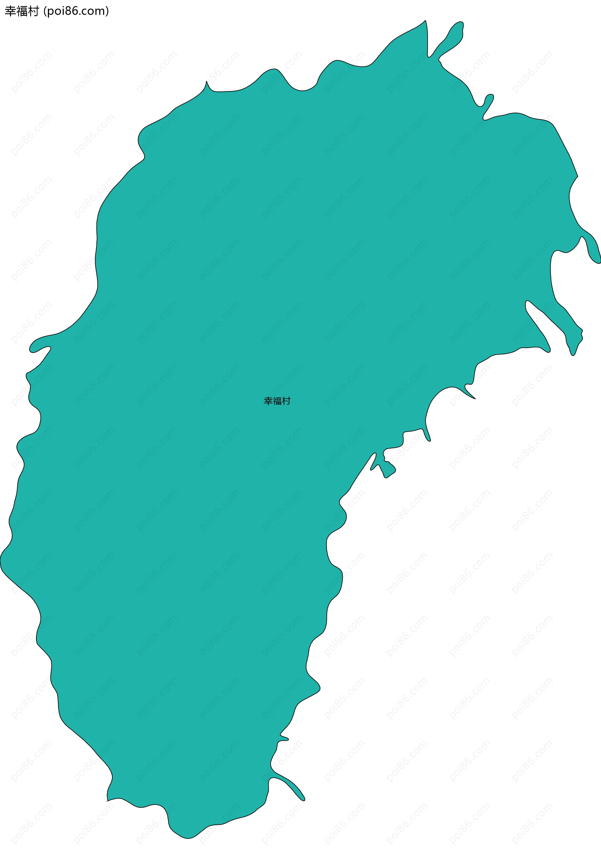 幸福村边界地图