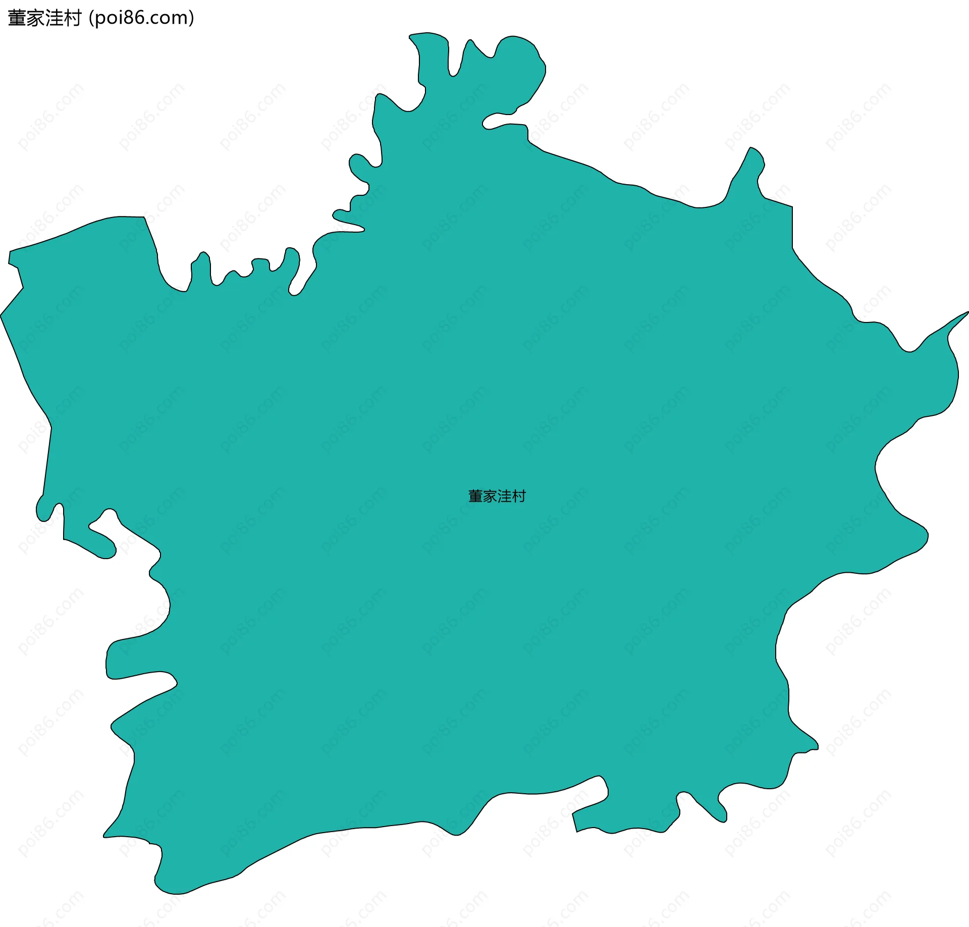 董家洼村边界地图