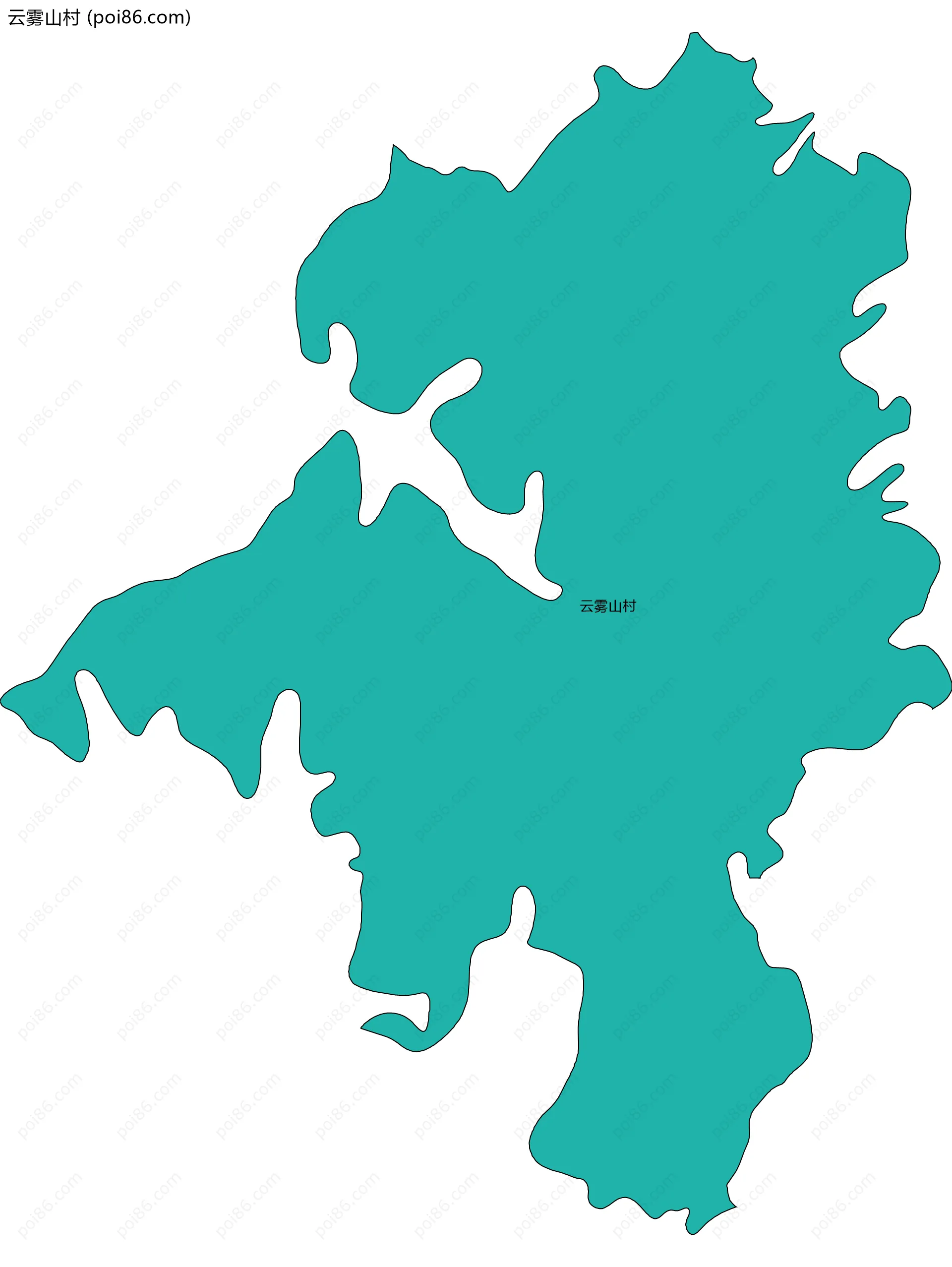 云雾山村边界地图