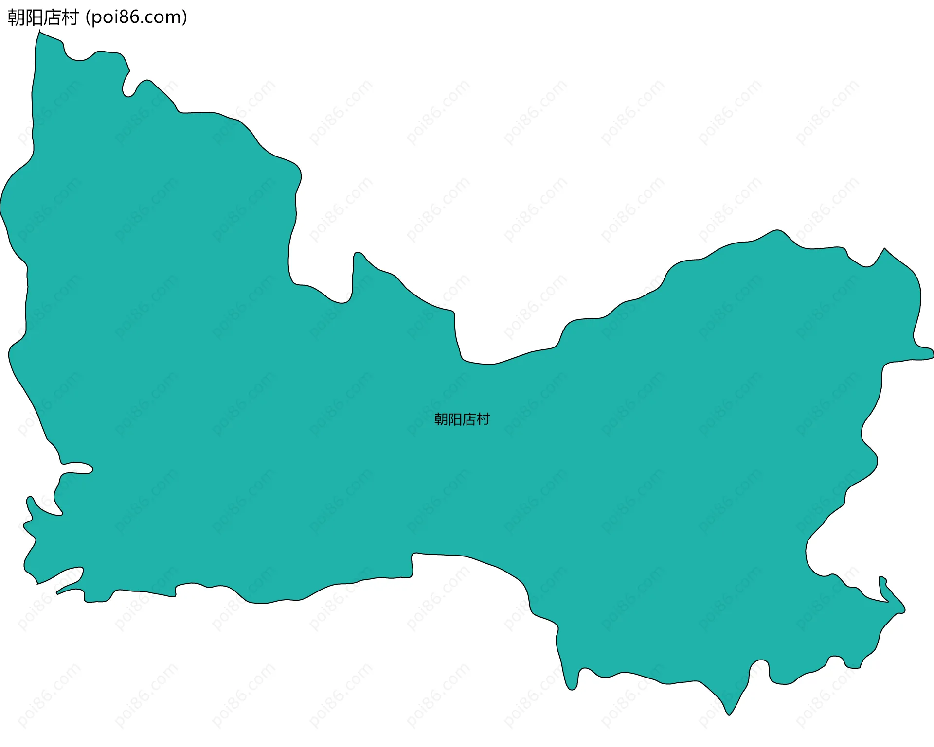 朝阳店村边界地图