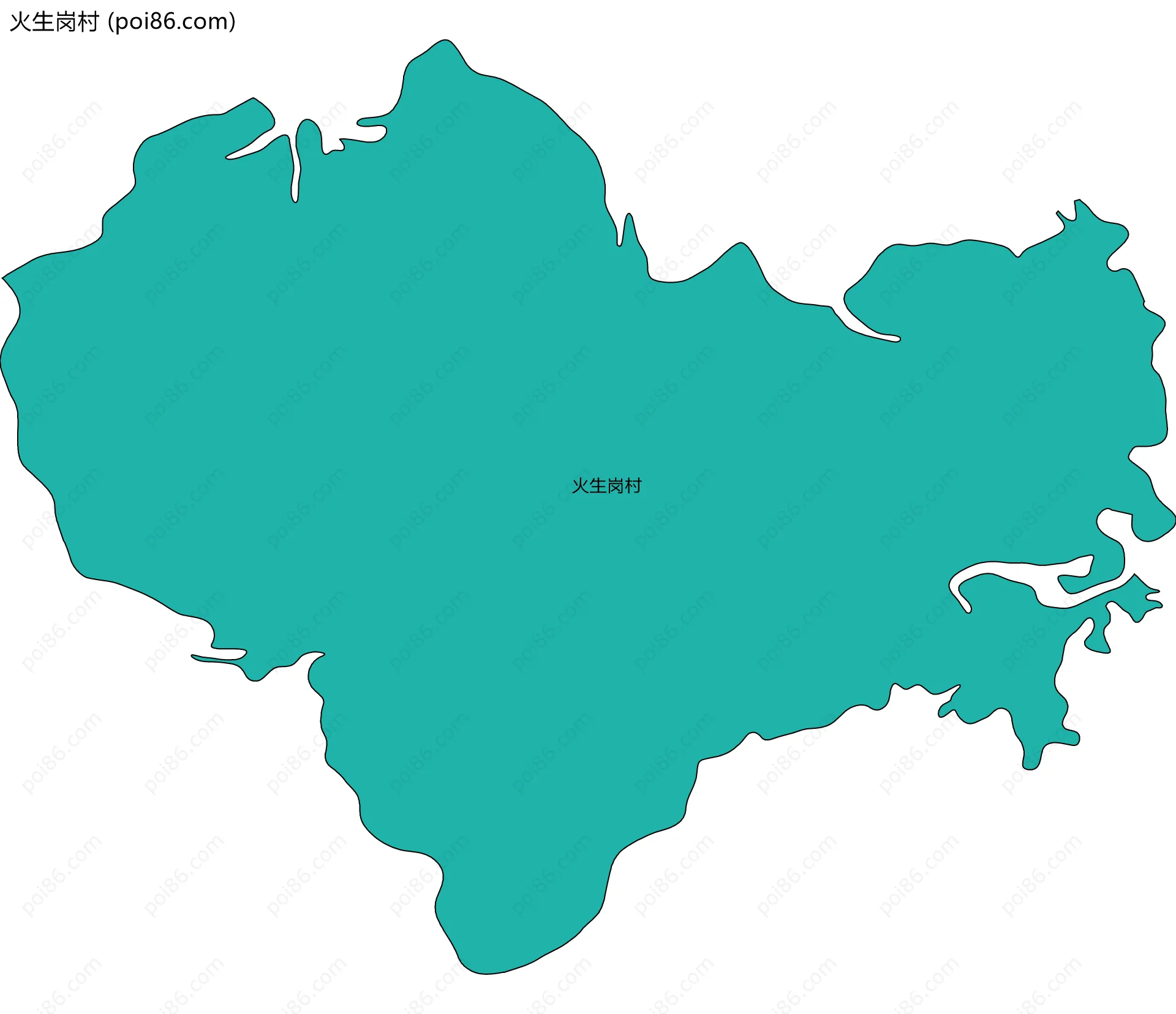 火生岗村边界地图