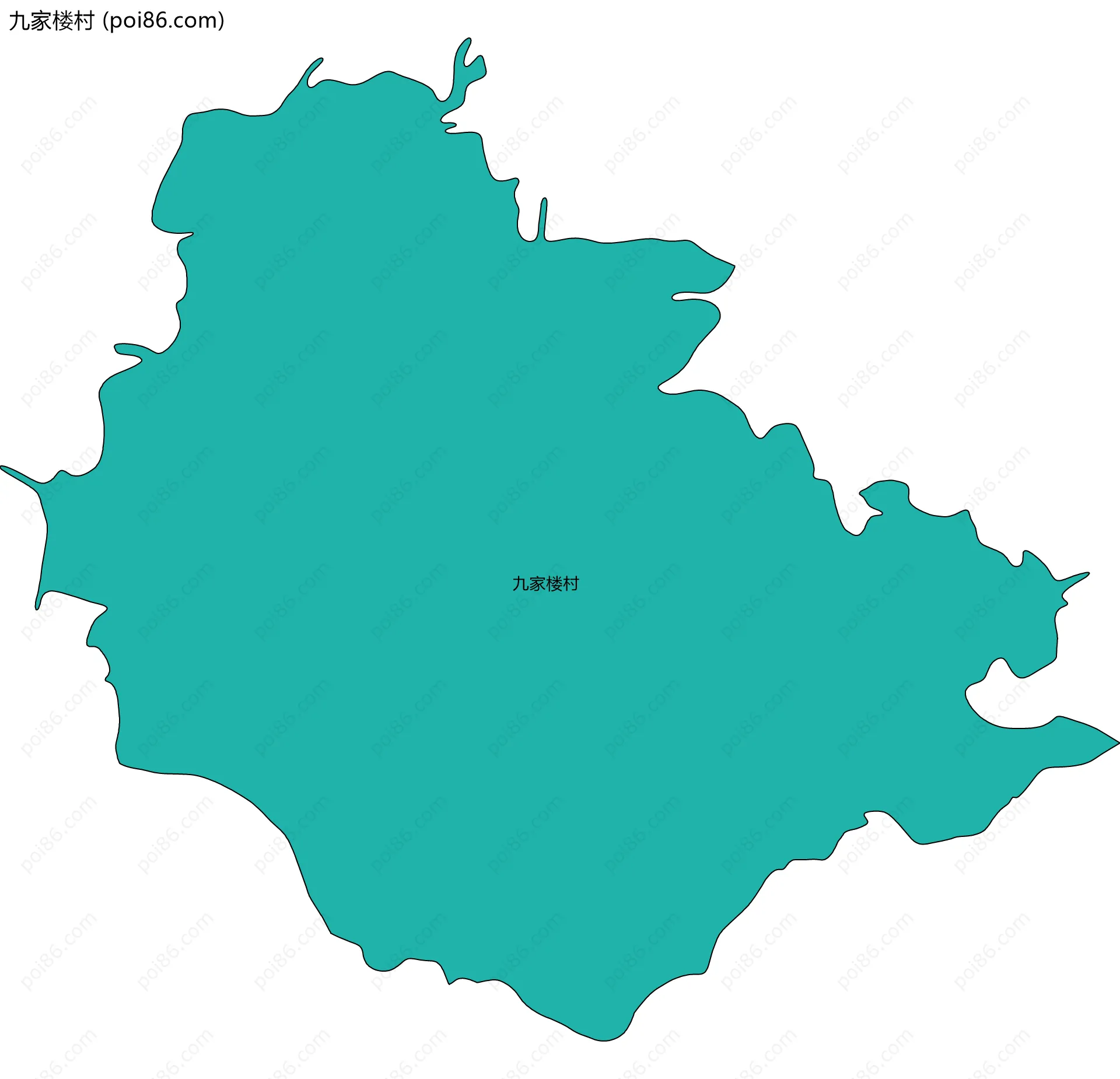 九家楼村边界地图