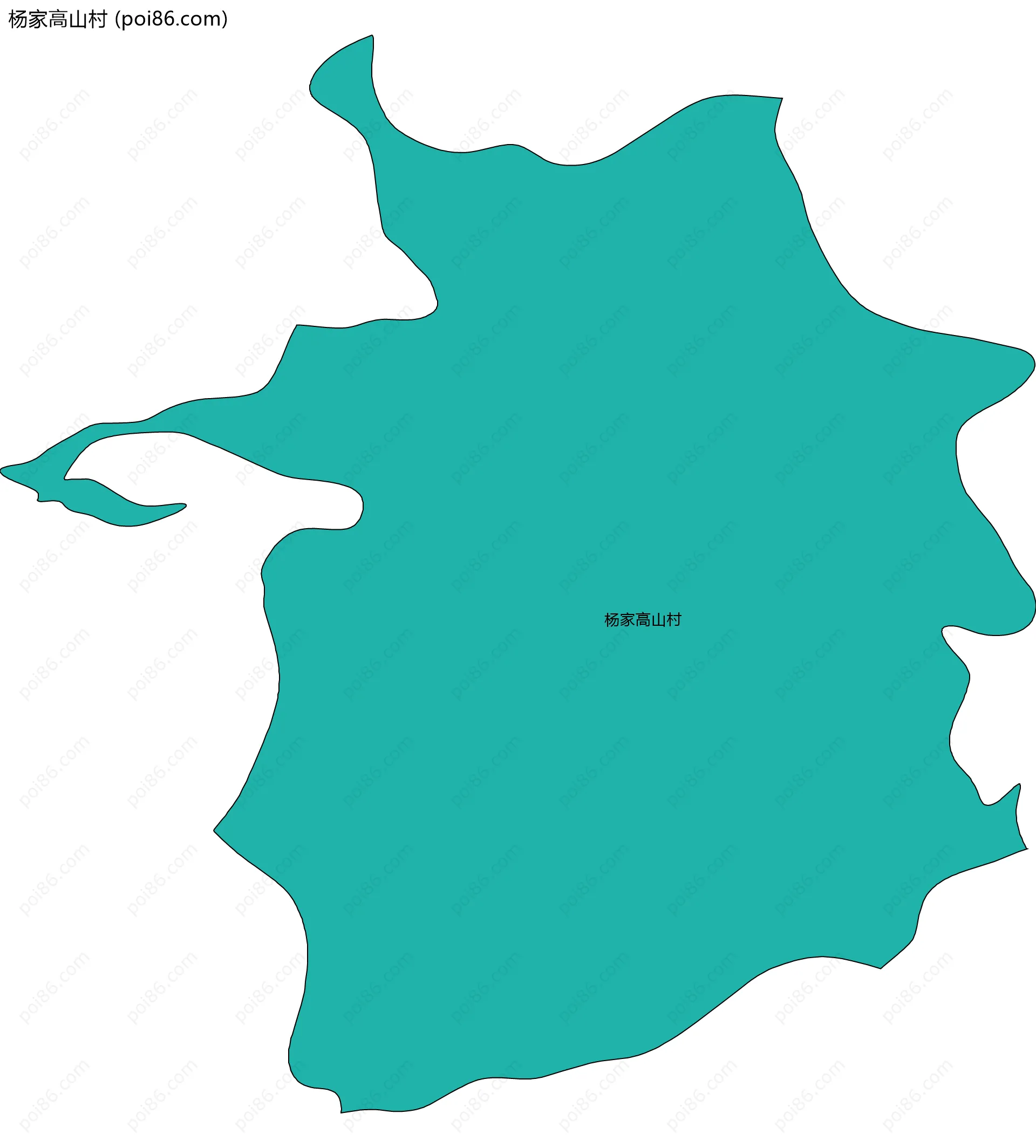 杨家高山村边界地图