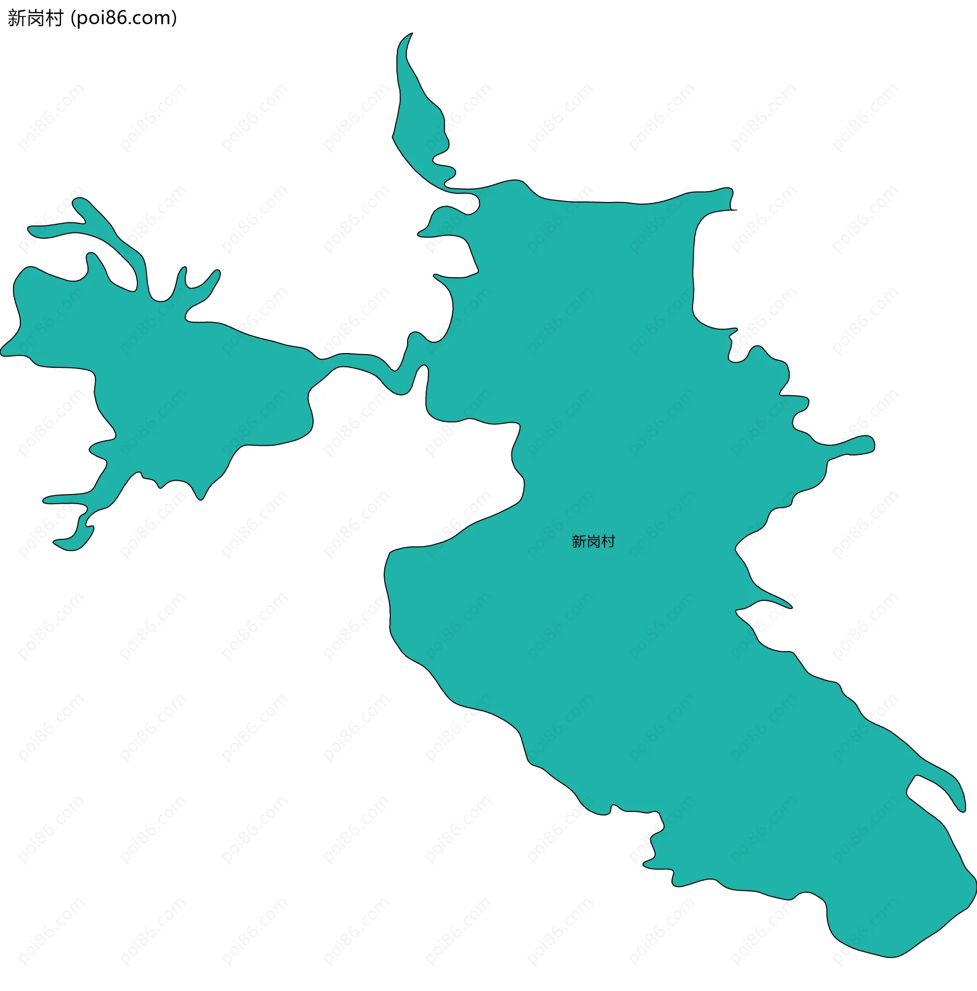 新岗村边界地图