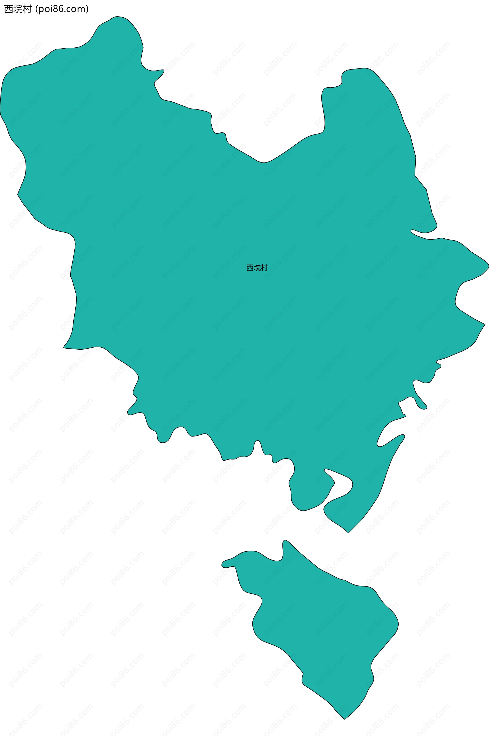 西垸村边界地图