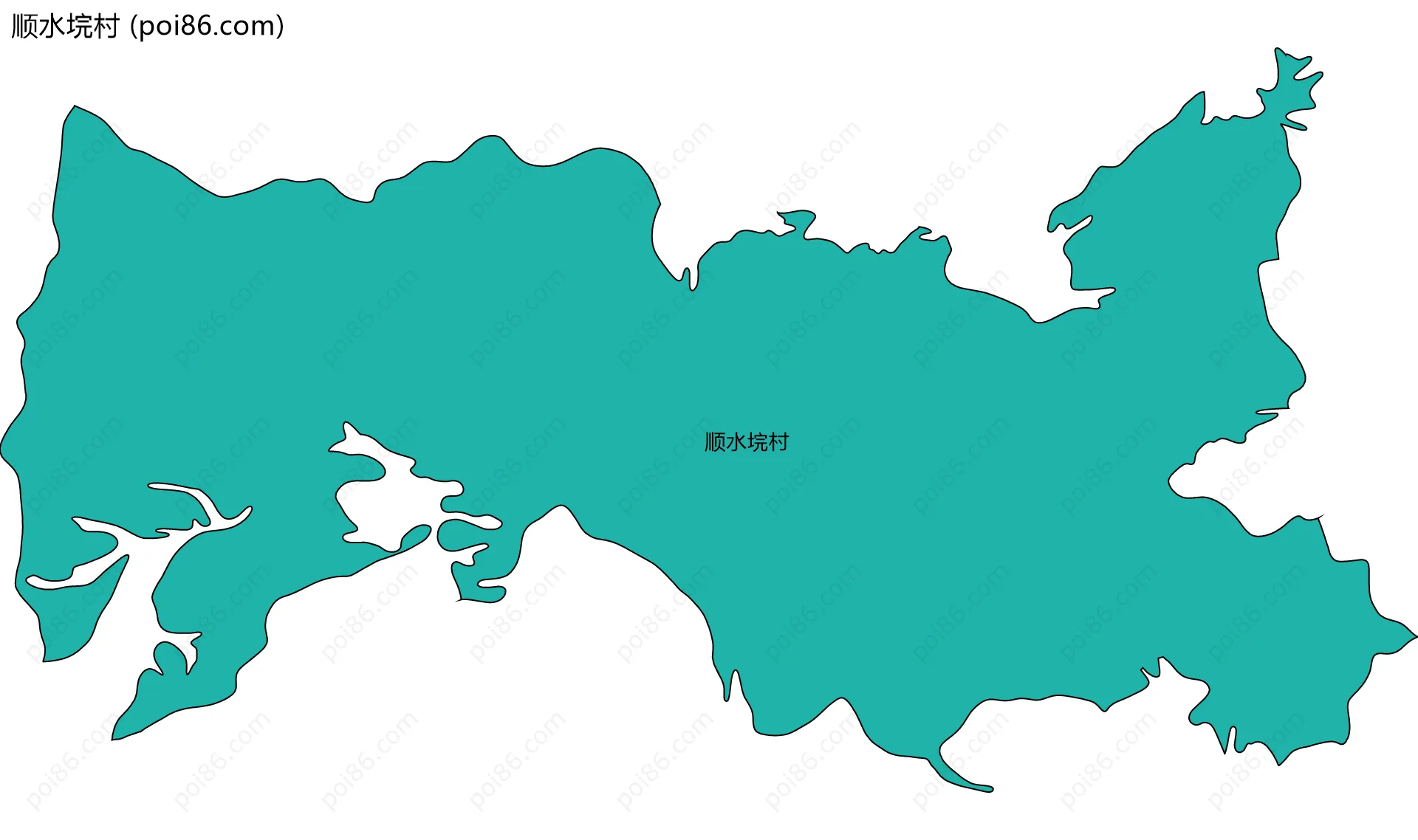 顺水垸村边界地图