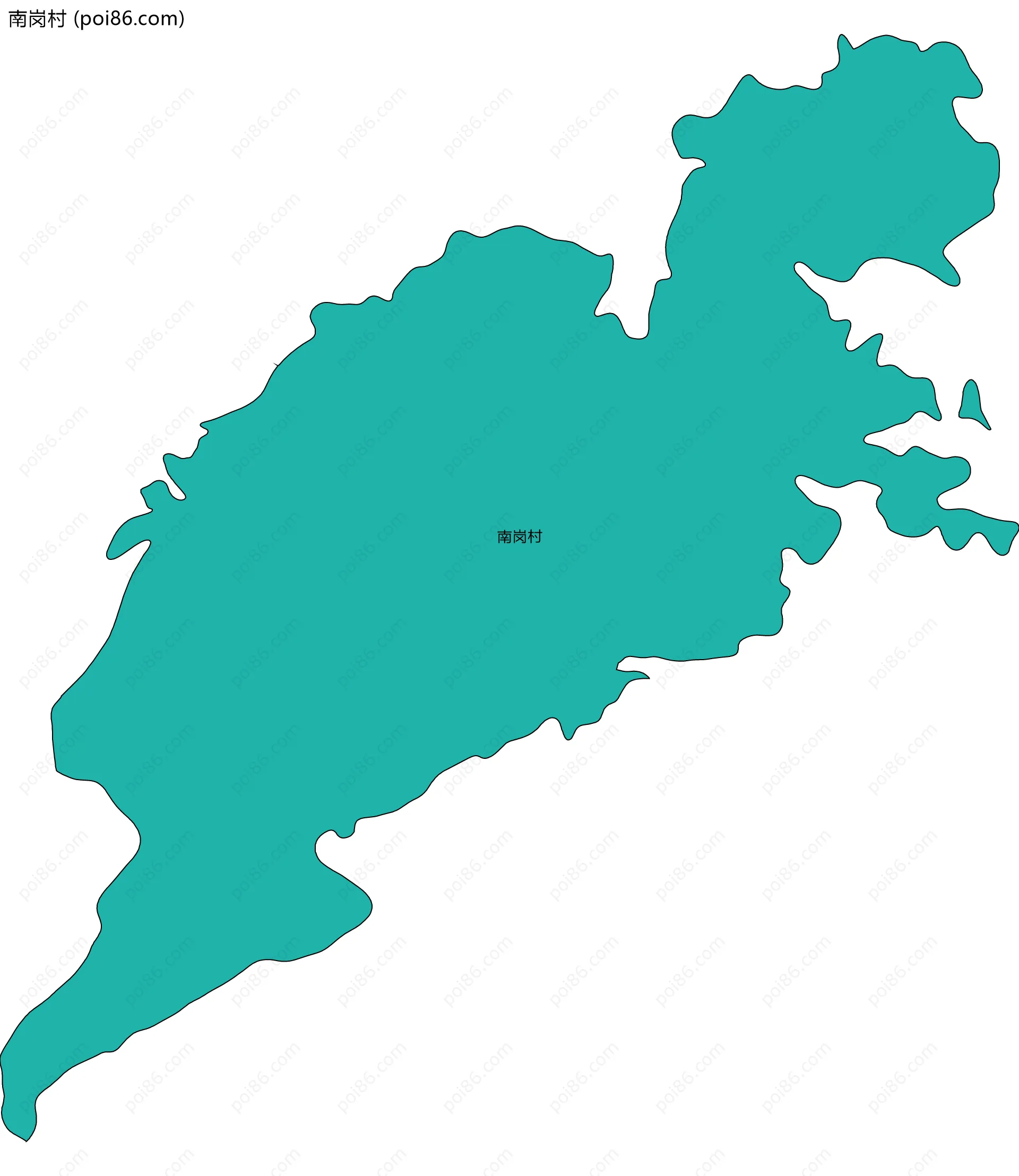 南岗村边界地图