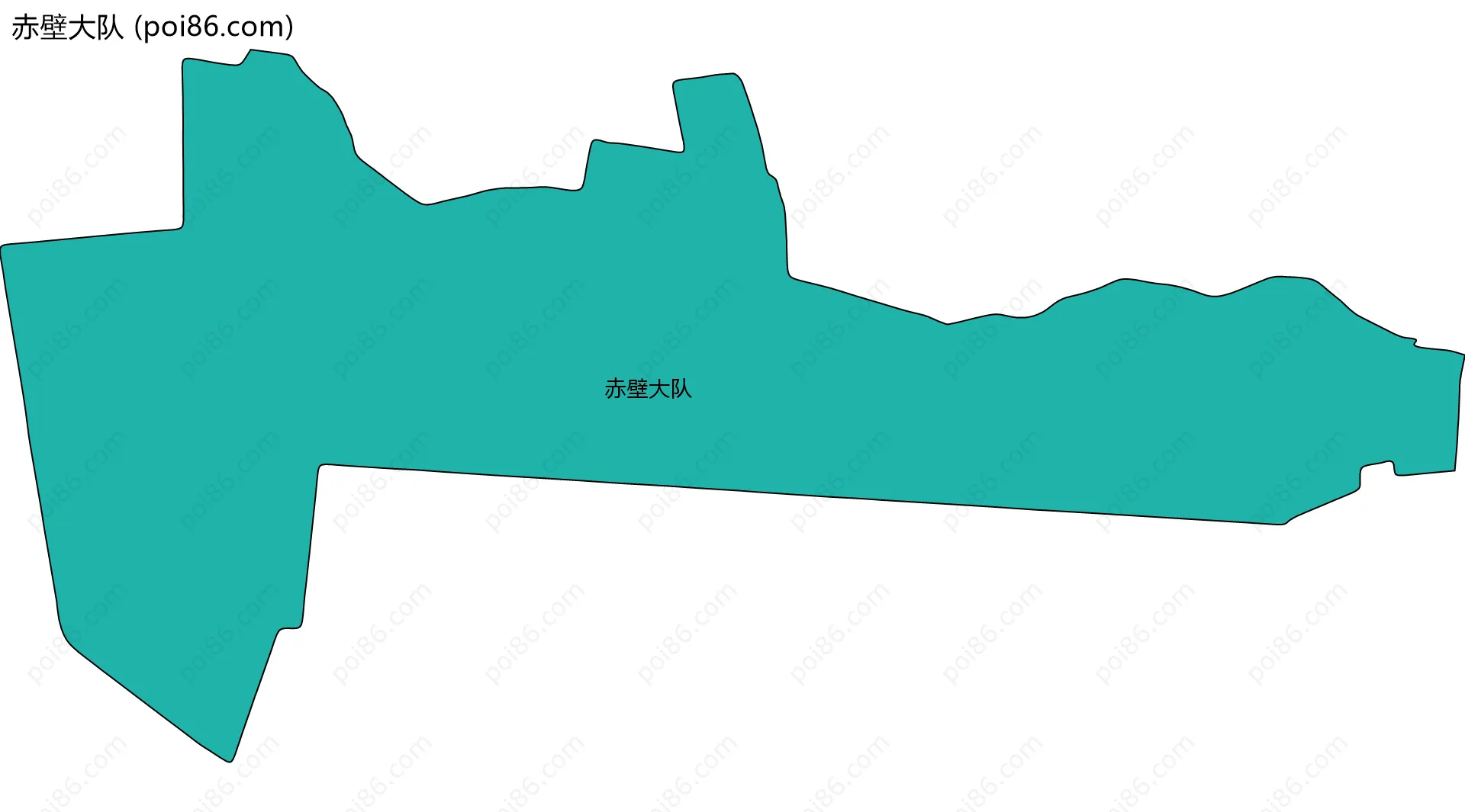 赤壁大队边界地图