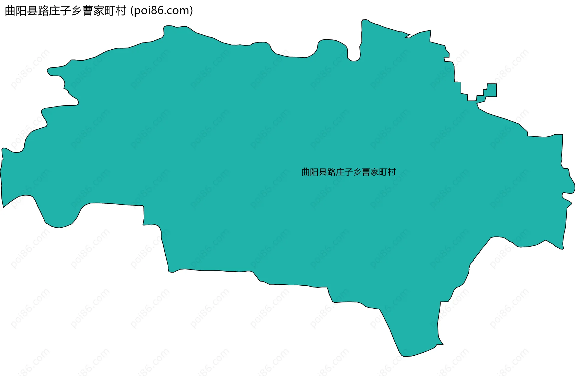 曲阳县路庄子乡曹家町村边界地图
