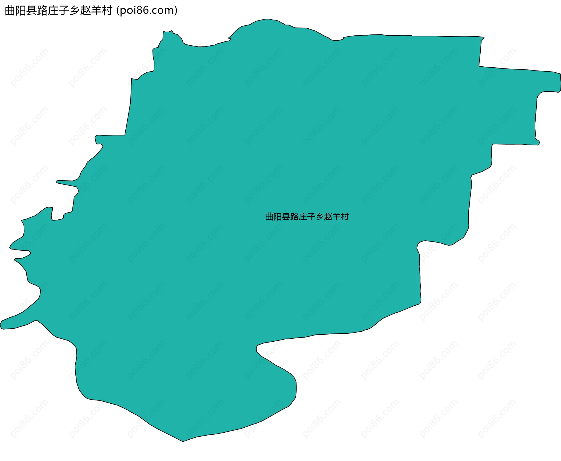 曲阳县路庄子乡赵羊村边界地图