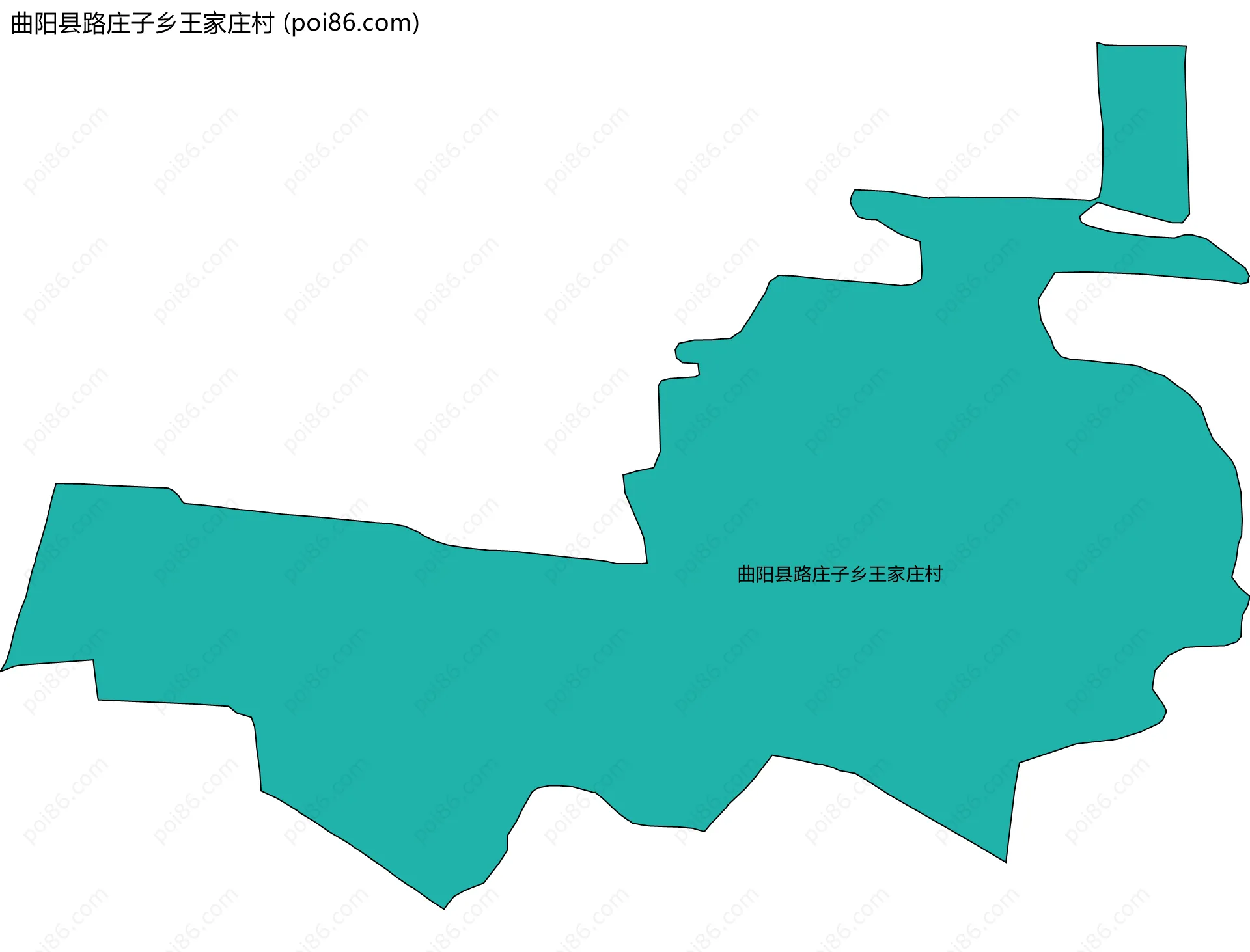 曲阳县路庄子乡王家庄村边界地图