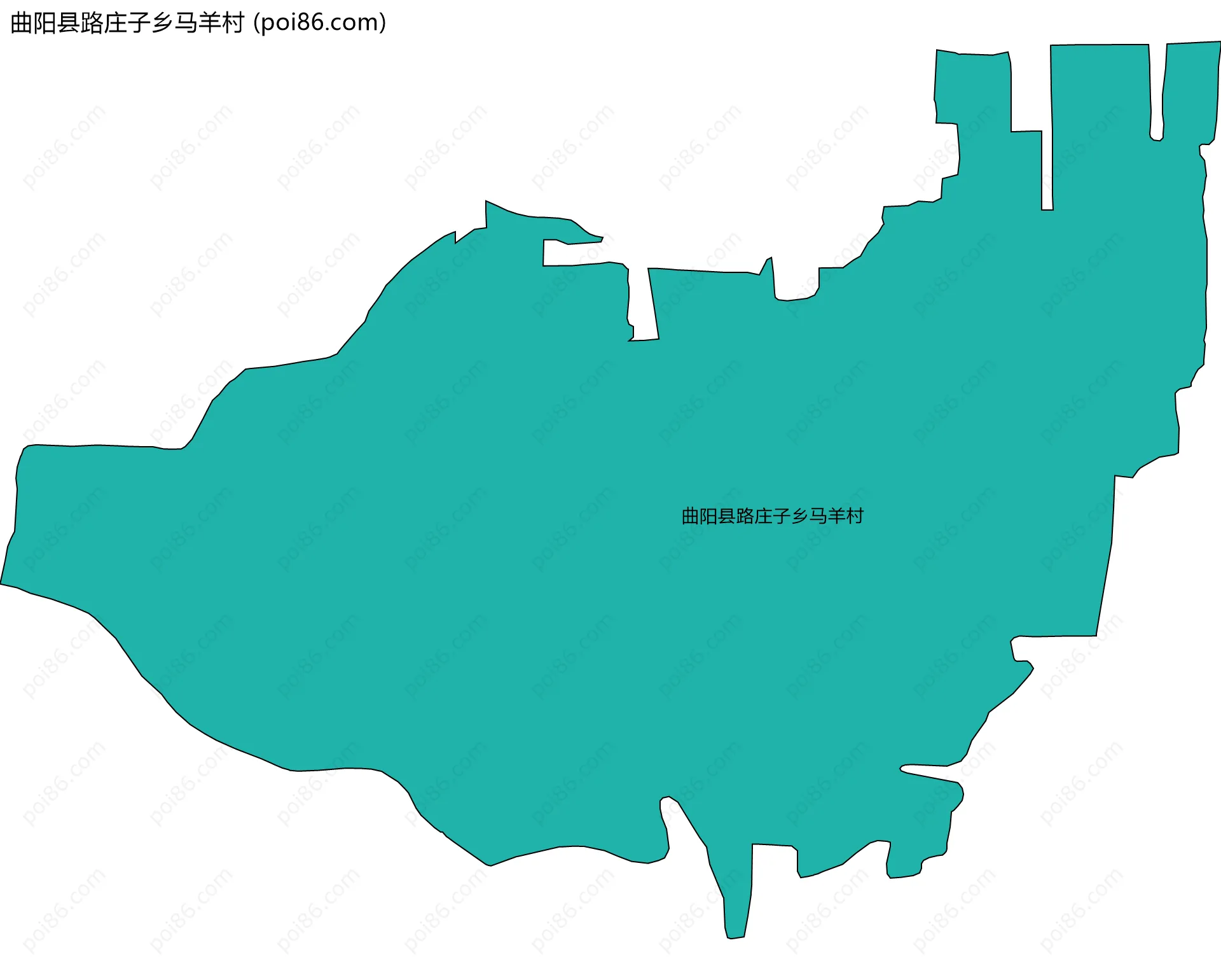 曲阳县路庄子乡马羊村边界地图