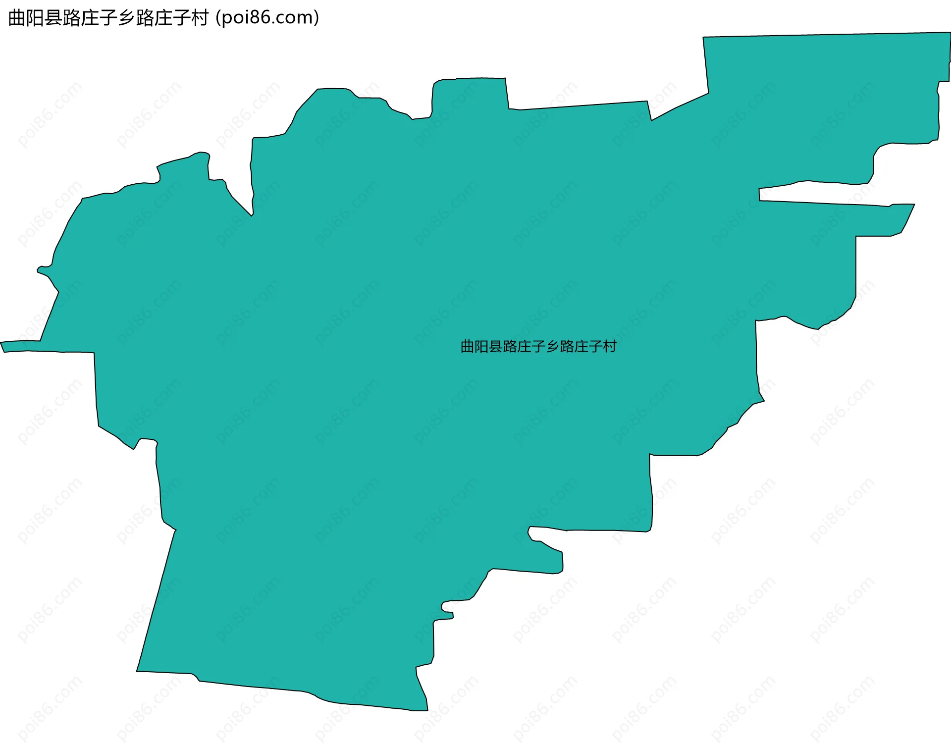 曲阳县路庄子乡路庄子村边界地图